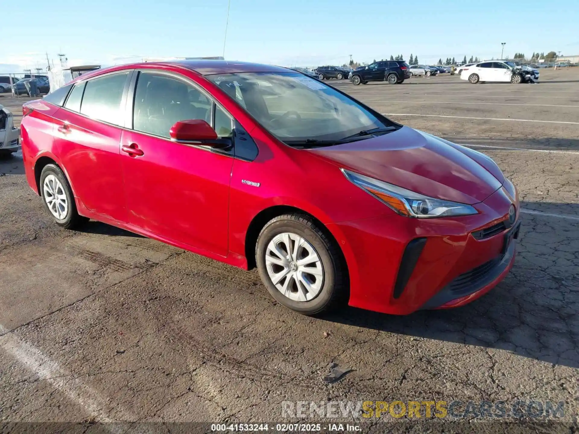 1 Photograph of a damaged car JTDKARFU2K3069858 TOYOTA PRIUS 2019