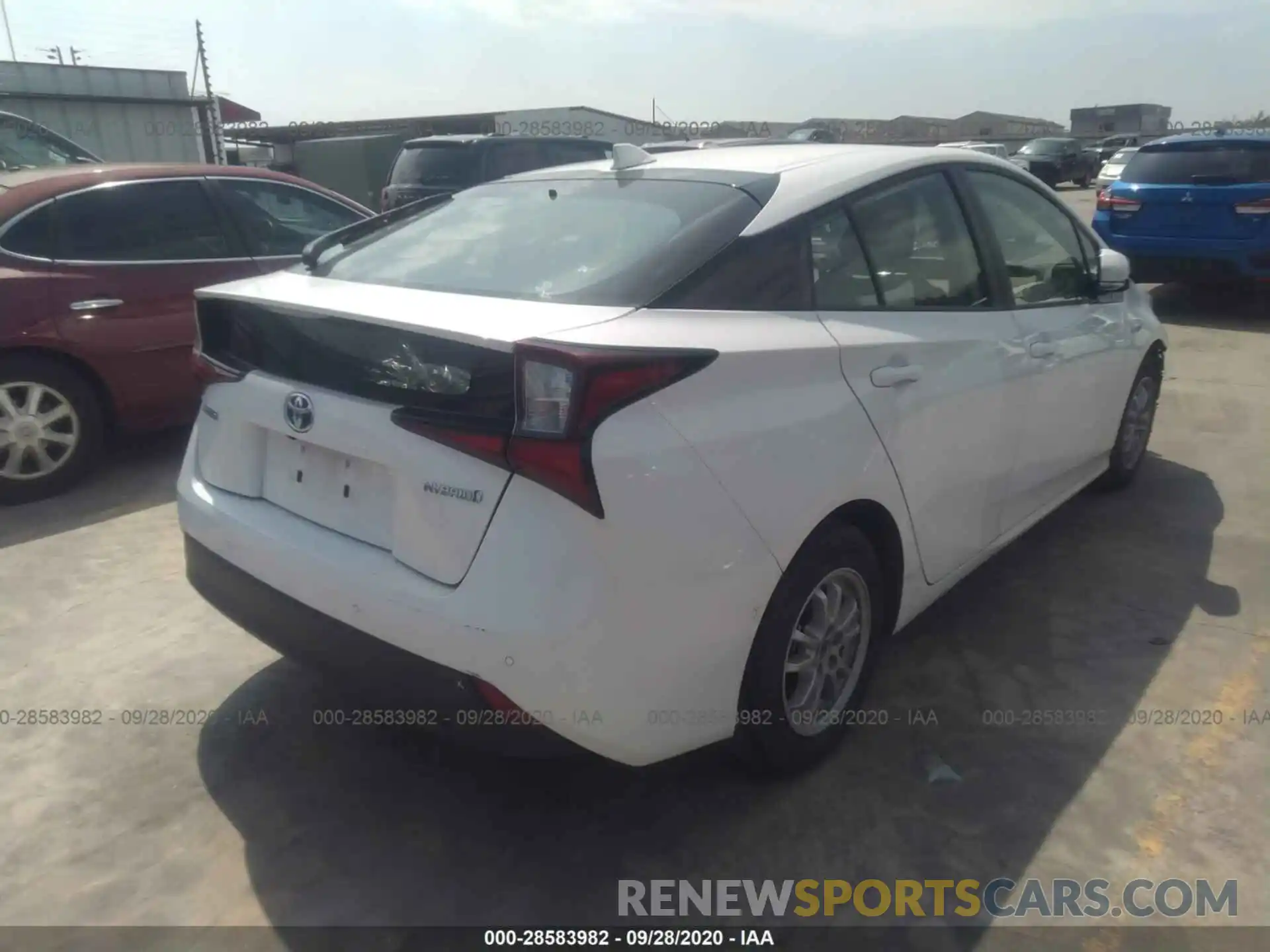 4 Photograph of a damaged car JTDKARFU2K3072937 TOYOTA PRIUS 2019