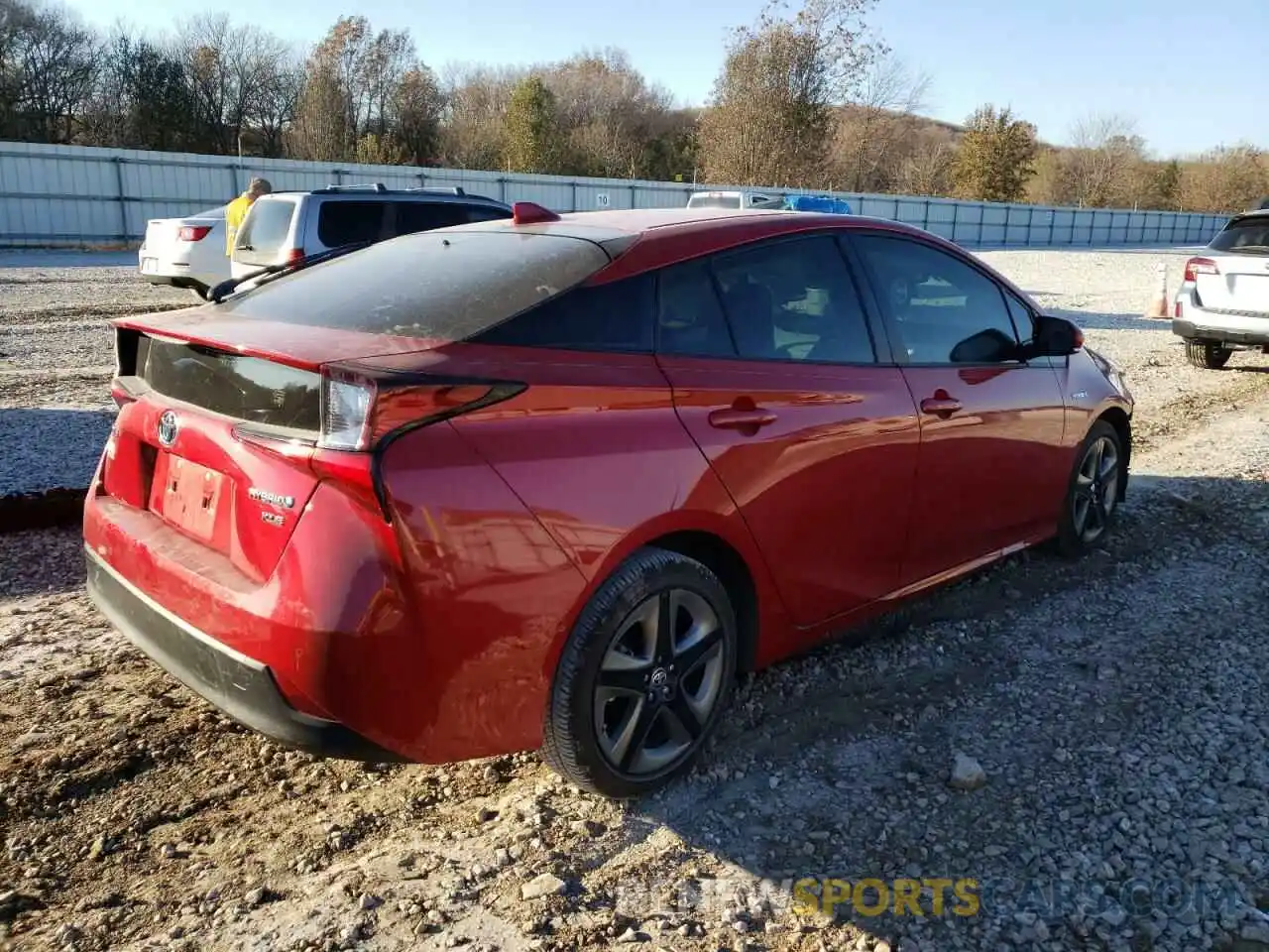 3 Photograph of a damaged car JTDKARFU2K3073957 TOYOTA PRIUS 2019