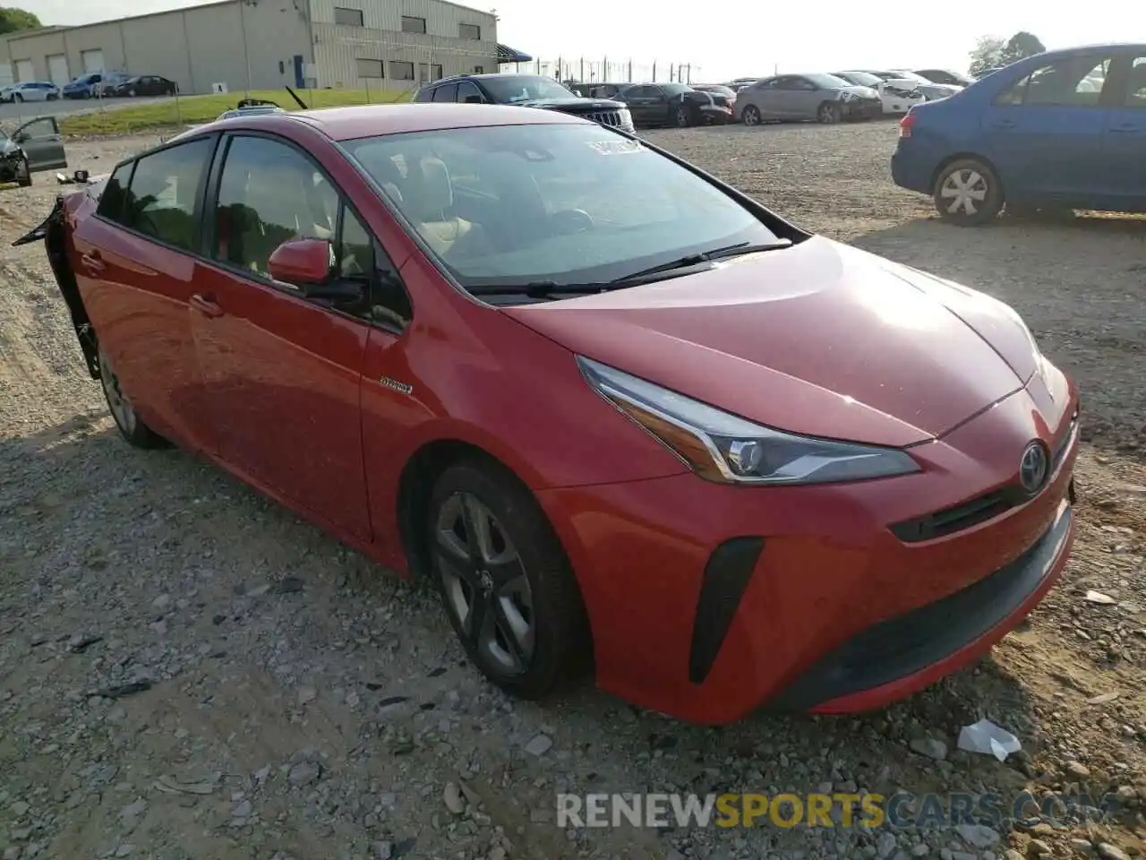 1 Photograph of a damaged car JTDKARFU2K3075837 TOYOTA PRIUS 2019