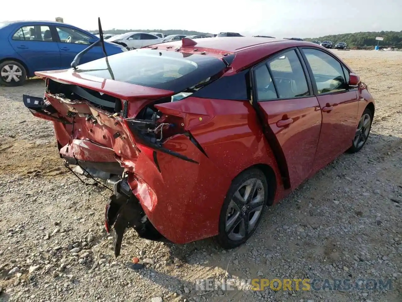 4 Photograph of a damaged car JTDKARFU2K3075837 TOYOTA PRIUS 2019