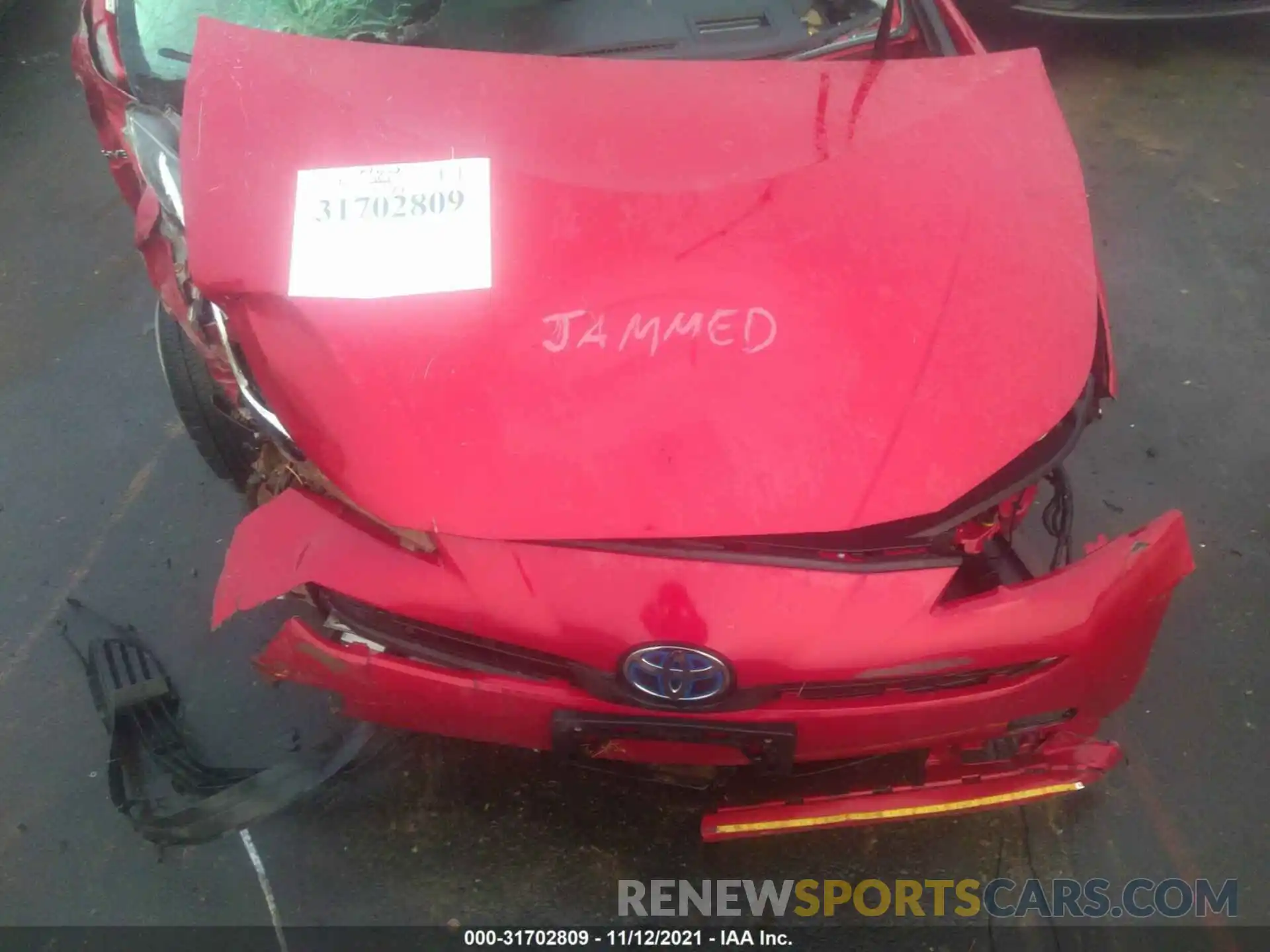 10 Photograph of a damaged car JTDKARFU2K3080195 TOYOTA PRIUS 2019