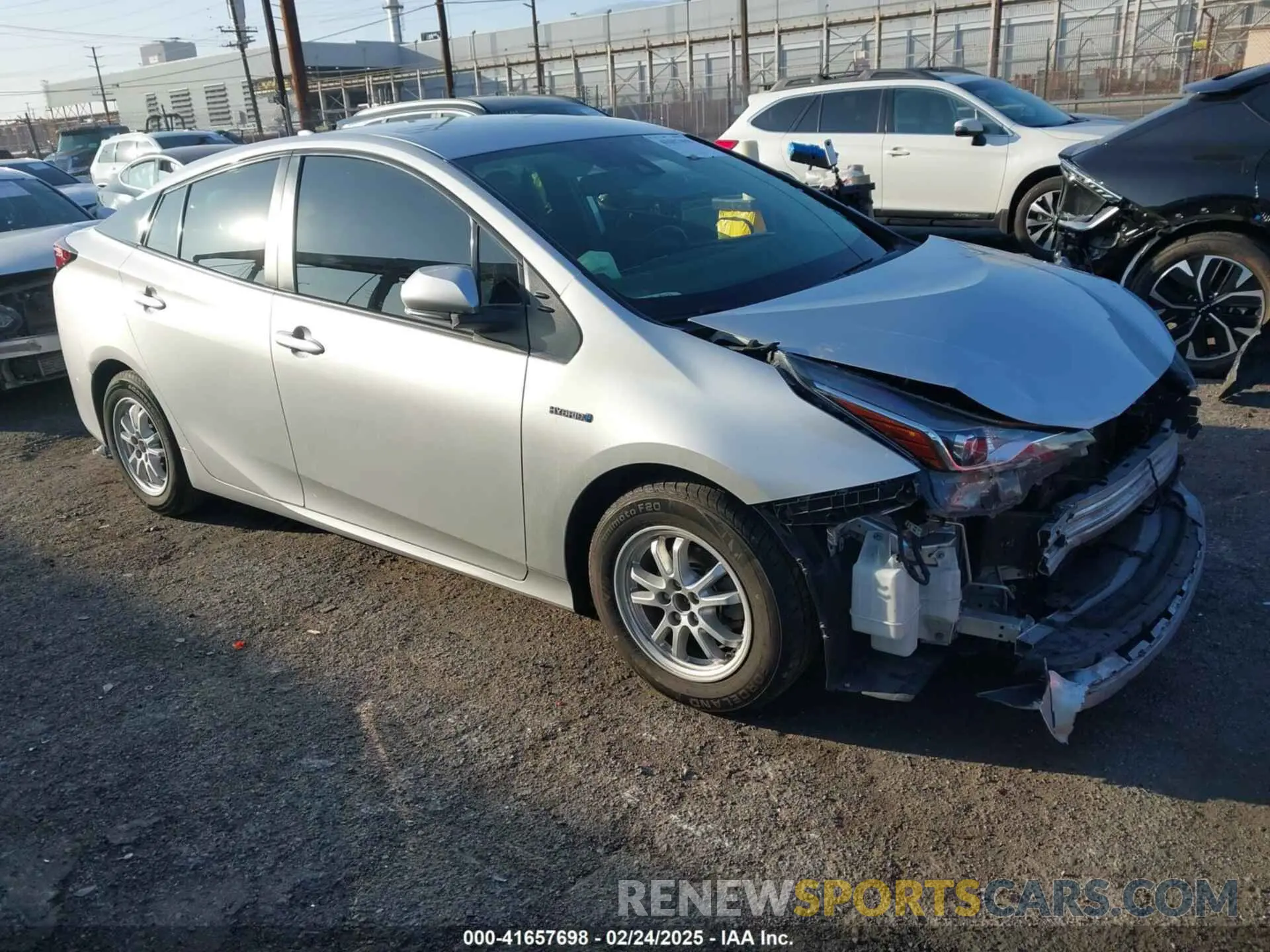 1 Photograph of a damaged car JTDKARFU2K3082593 TOYOTA PRIUS 2019