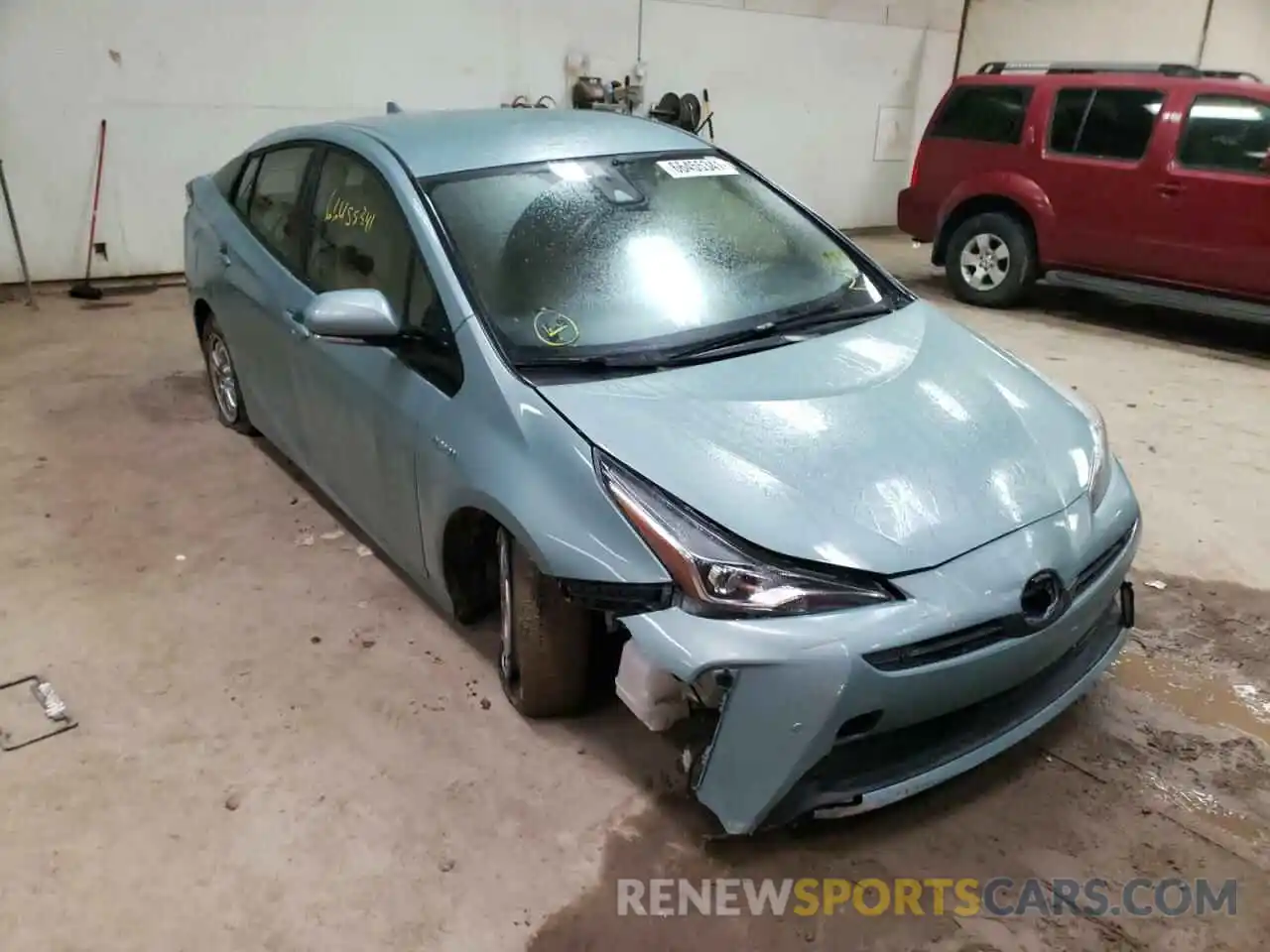 1 Photograph of a damaged car JTDKARFU2K3082903 TOYOTA PRIUS 2019