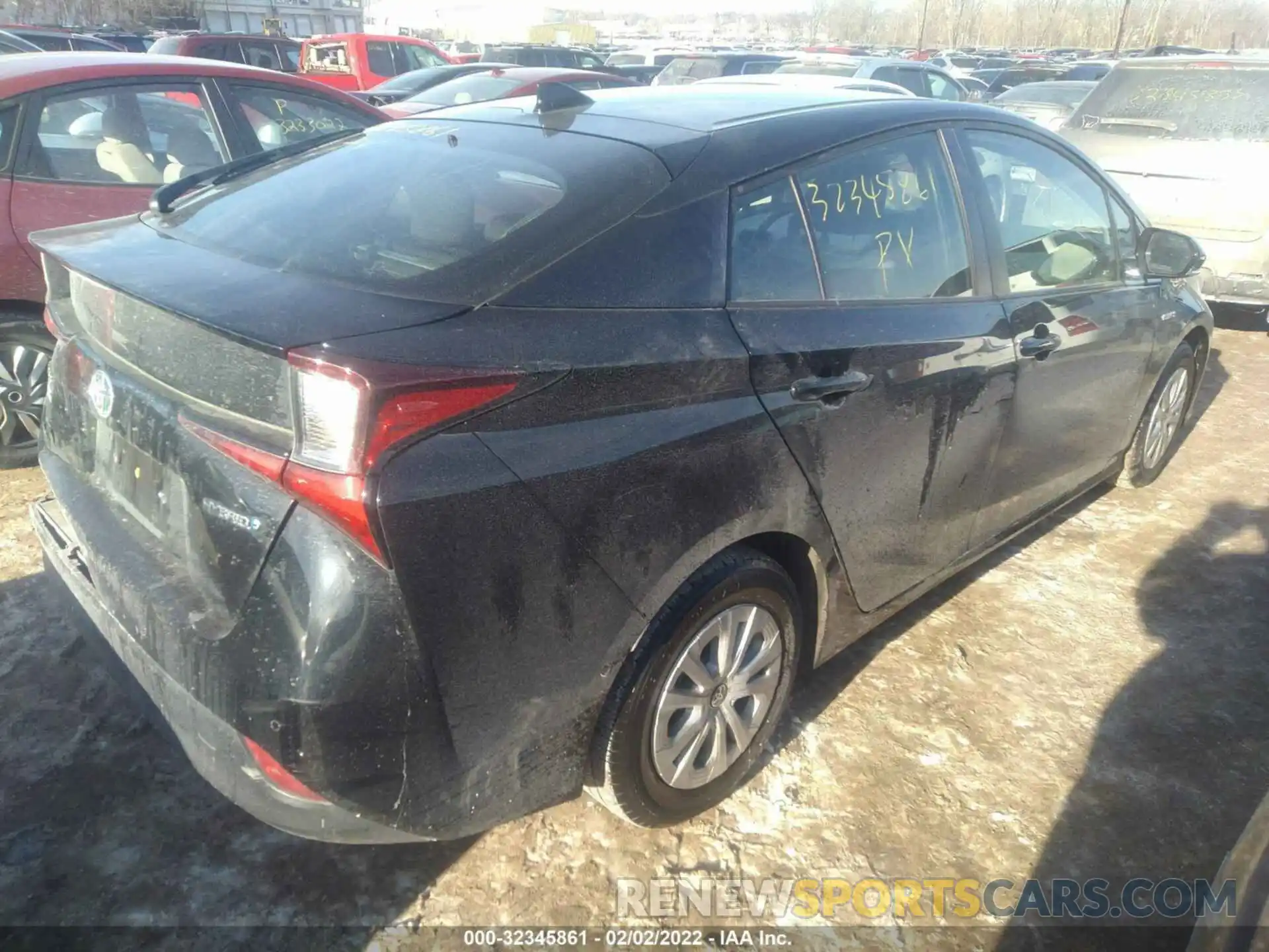 4 Photograph of a damaged car JTDKARFU2K3083484 TOYOTA PRIUS 2019