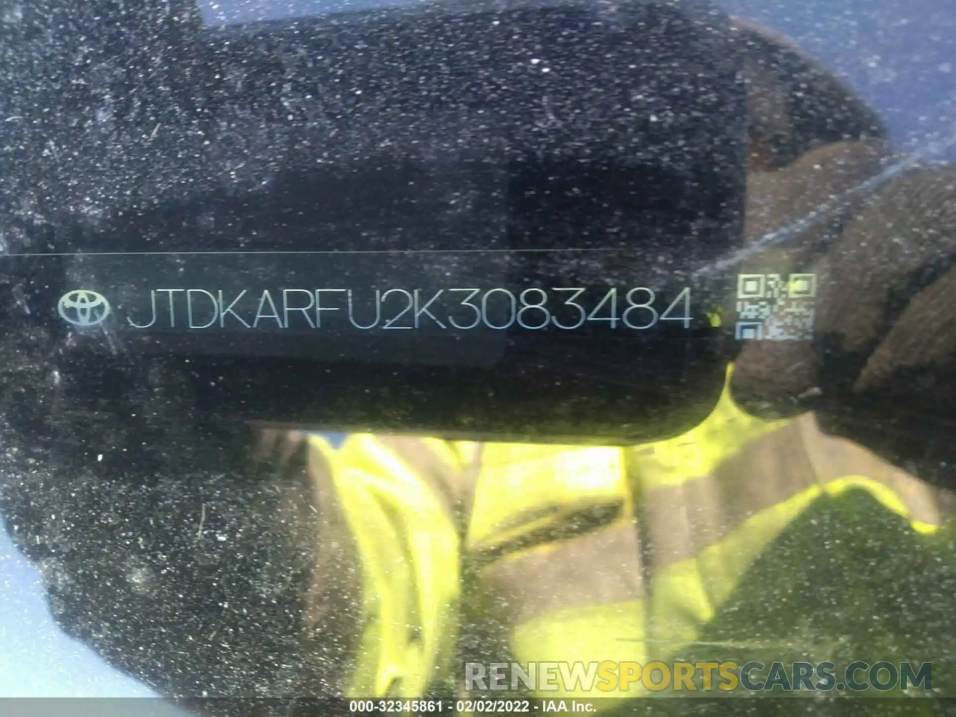 9 Photograph of a damaged car JTDKARFU2K3083484 TOYOTA PRIUS 2019