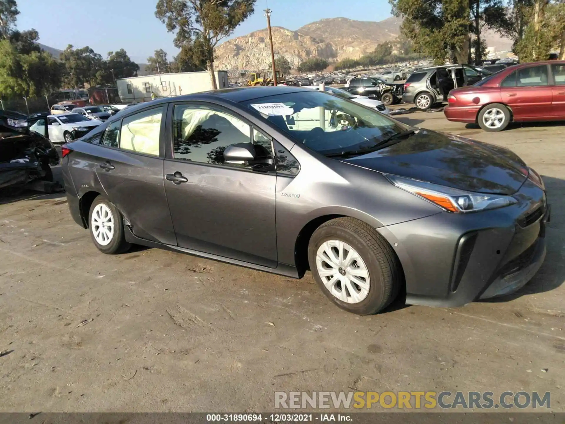 1 Photograph of a damaged car JTDKARFU2K3083551 TOYOTA PRIUS 2019