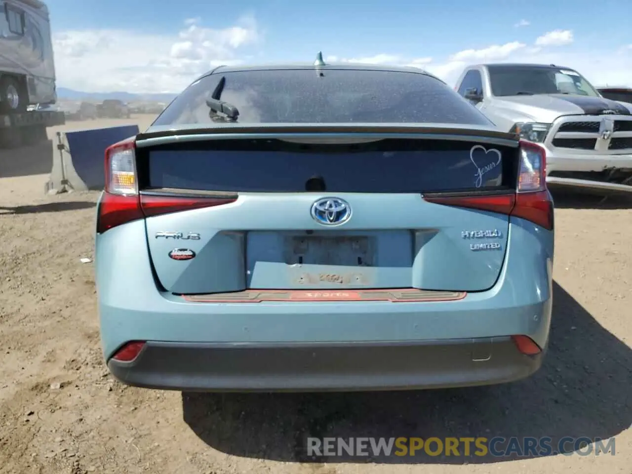 6 Photograph of a damaged car JTDKARFU2K3087096 TOYOTA PRIUS 2019