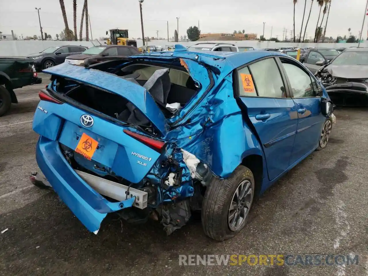 4 Photograph of a damaged car JTDKARFU2K3087261 TOYOTA PRIUS 2019