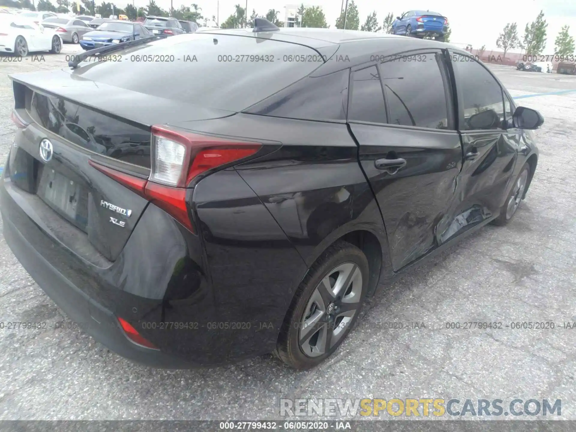 4 Photograph of a damaged car JTDKARFU2K3091634 TOYOTA PRIUS 2019