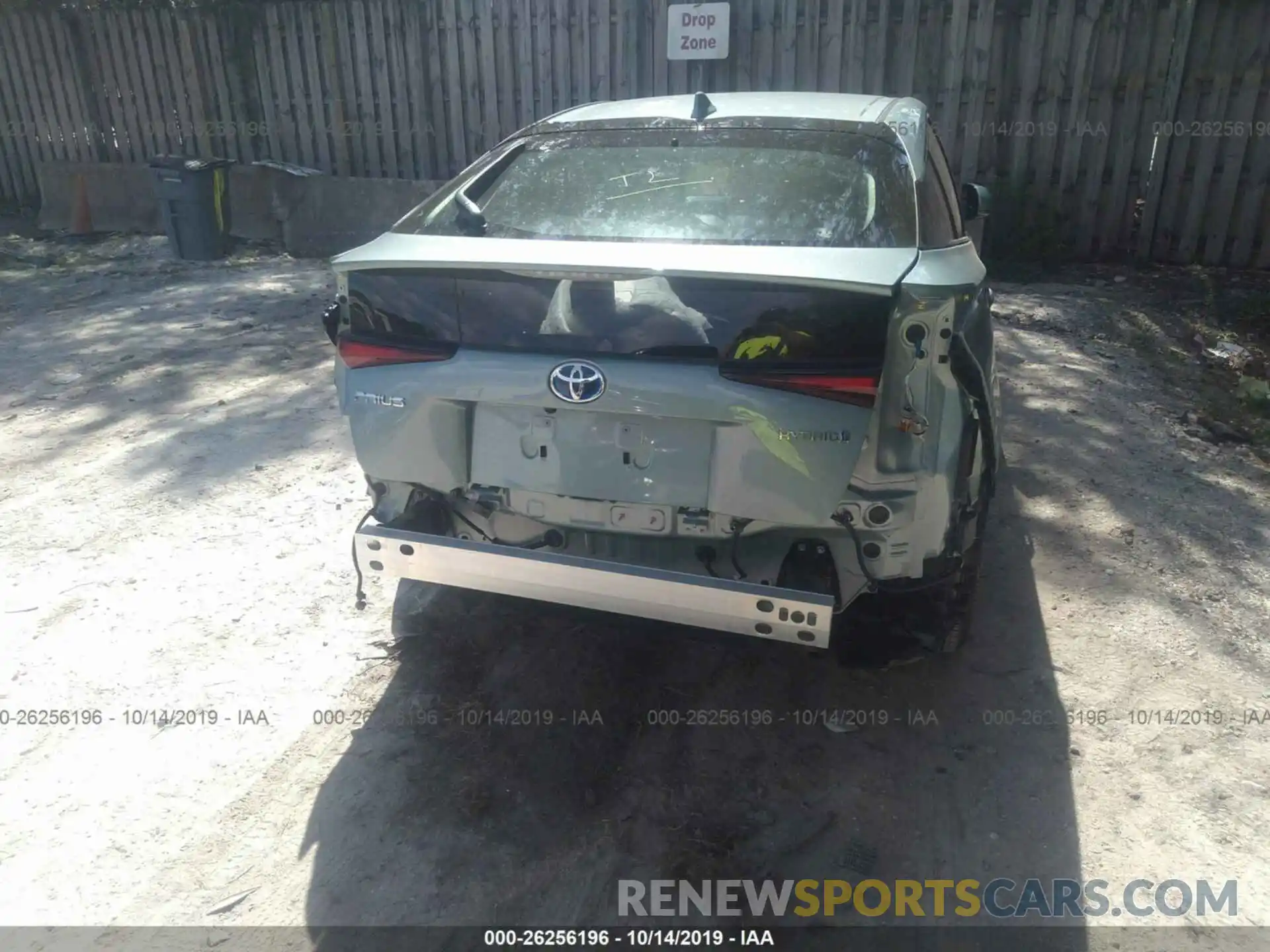 6 Photograph of a damaged car JTDKARFU2K3092203 TOYOTA PRIUS 2019