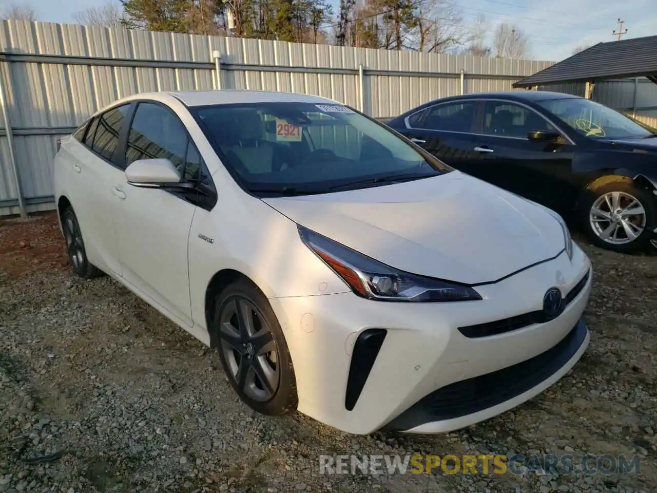 1 Photograph of a damaged car JTDKARFU2K3092539 TOYOTA PRIUS 2019