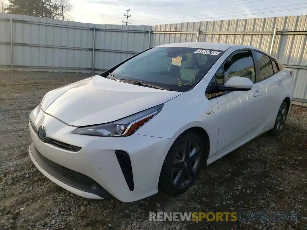 2 Photograph of a damaged car JTDKARFU2K3092539 TOYOTA PRIUS 2019