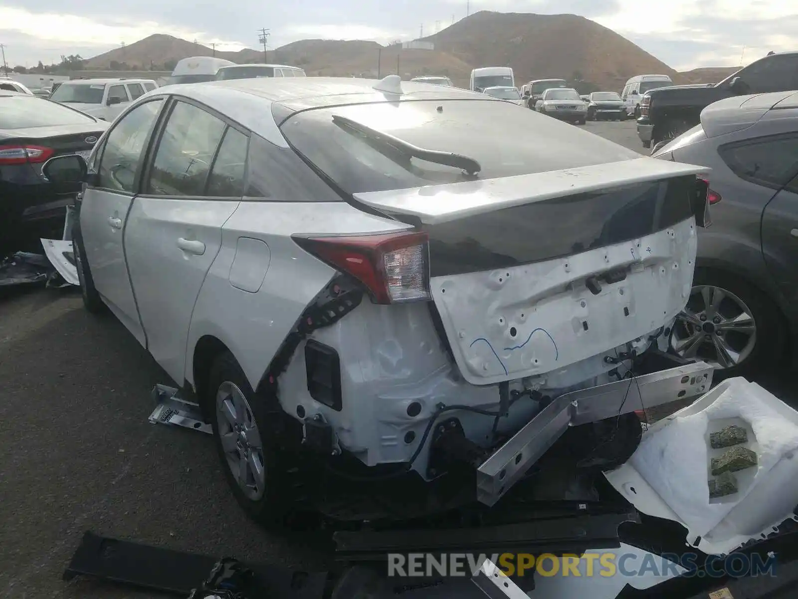 3 Photograph of a damaged car JTDKARFU2K3092623 TOYOTA PRIUS 2019