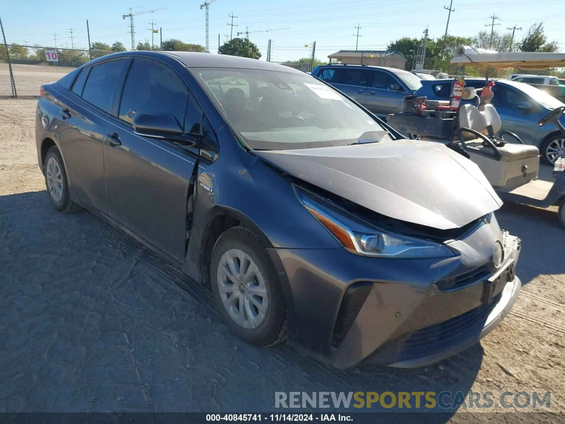1 Photograph of a damaged car JTDKARFU2K3093626 TOYOTA PRIUS 2019