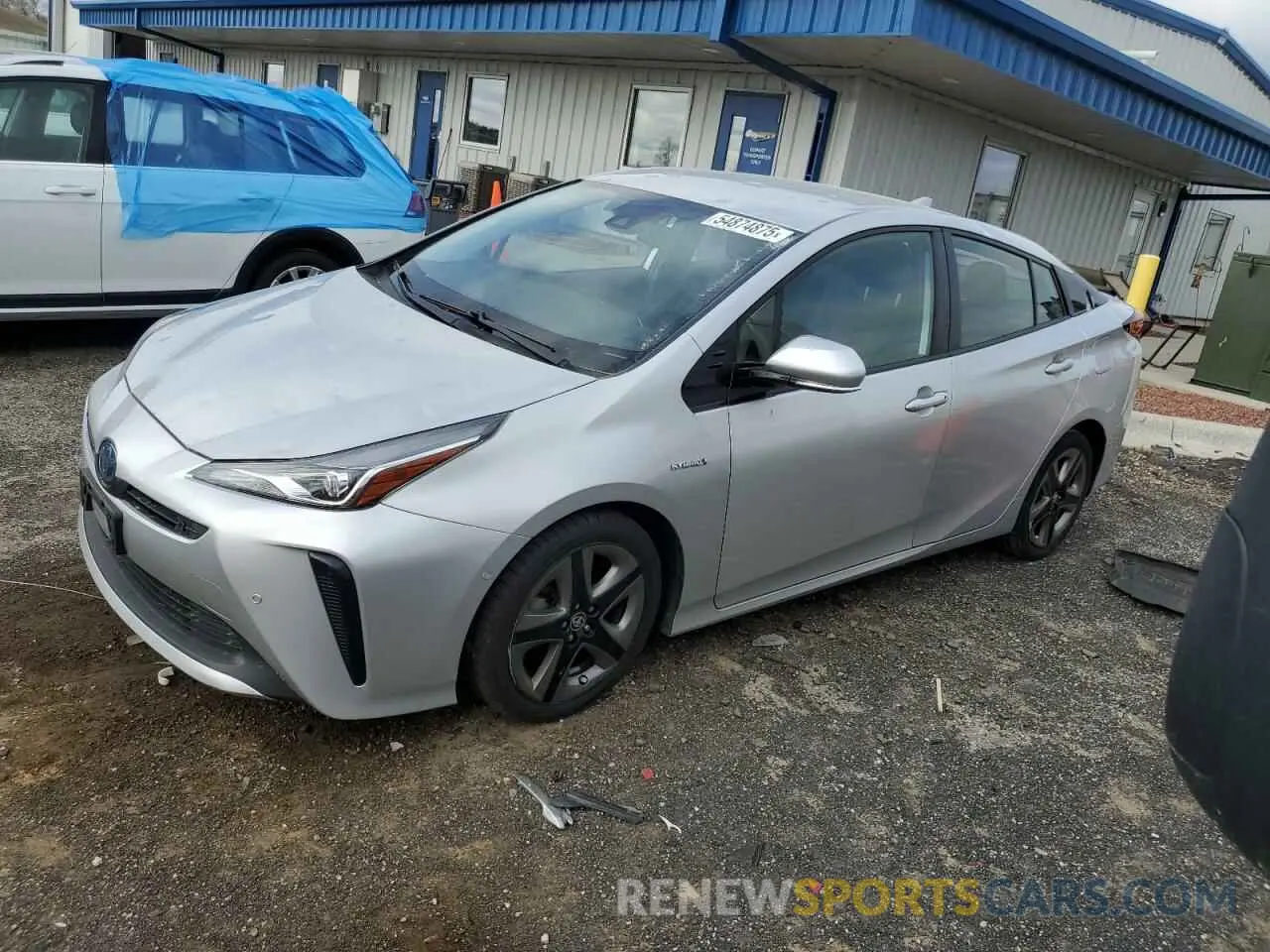 1 Photograph of a damaged car JTDKARFU2K3096168 TOYOTA PRIUS 2019