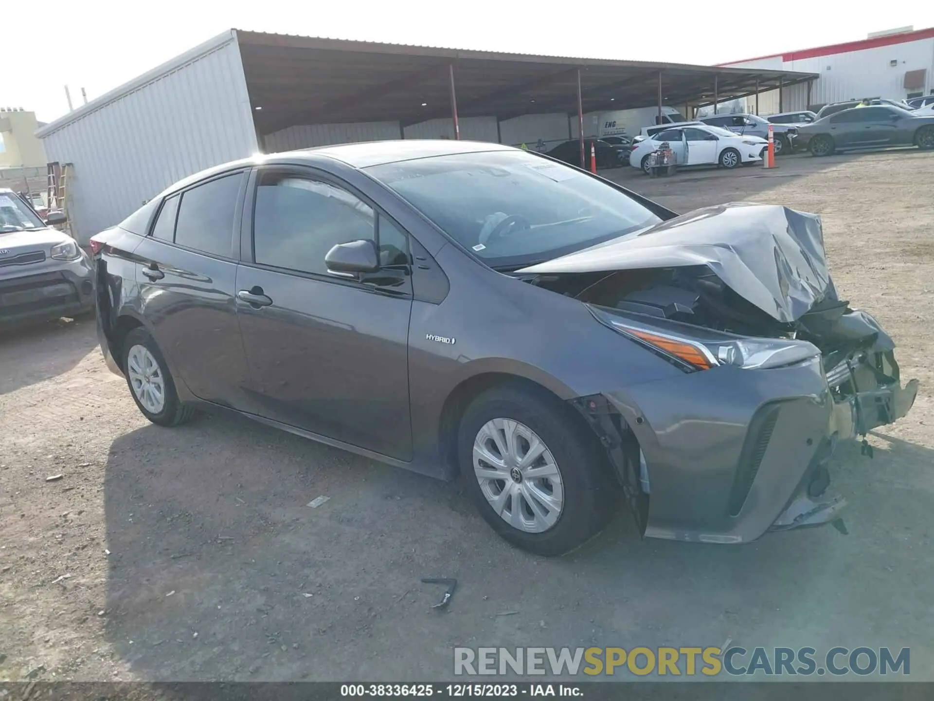 1 Photograph of a damaged car JTDKARFU2K3096185 TOYOTA PRIUS 2019