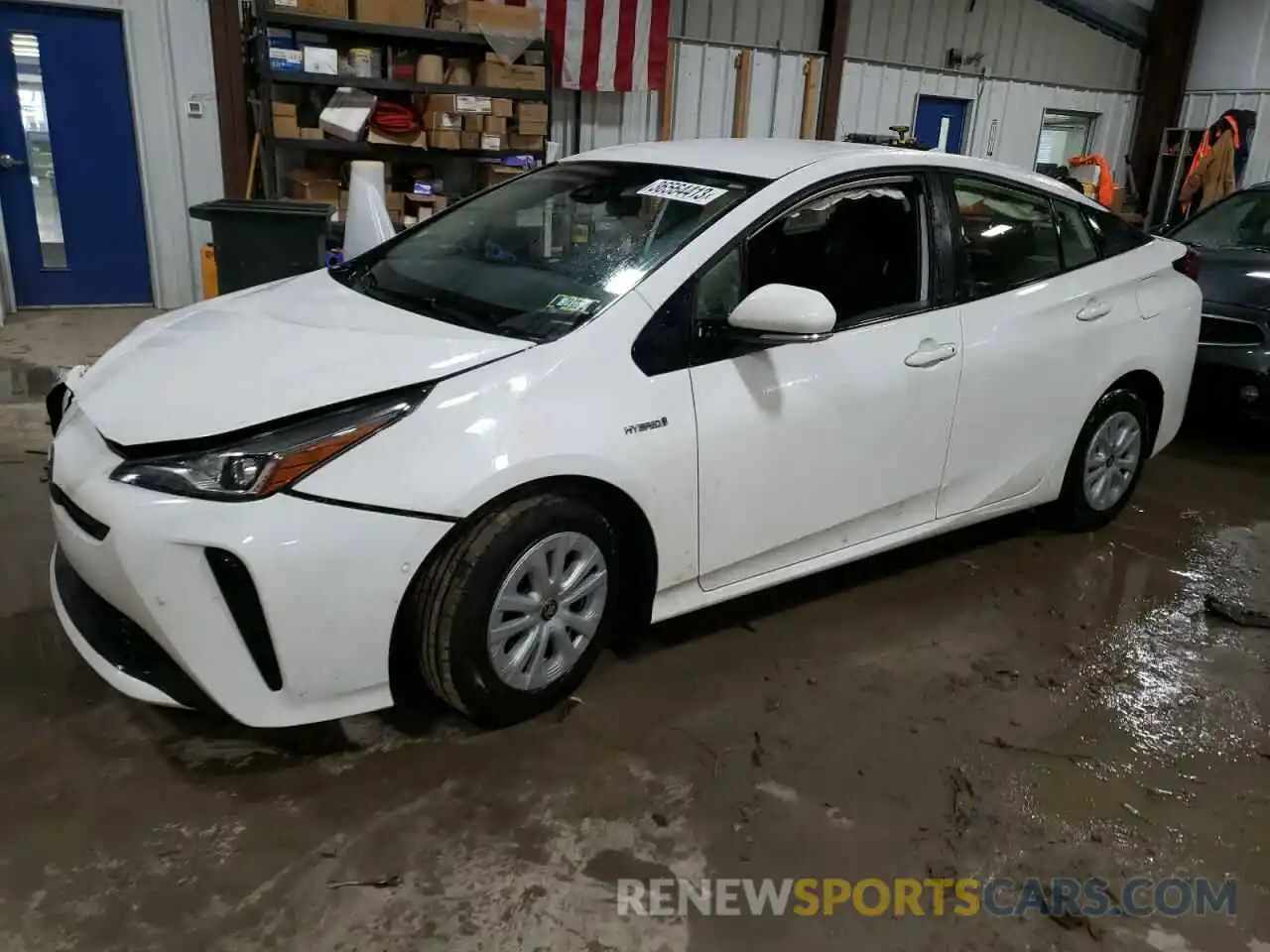 1 Photograph of a damaged car JTDKARFU3K3070775 TOYOTA PRIUS 2019