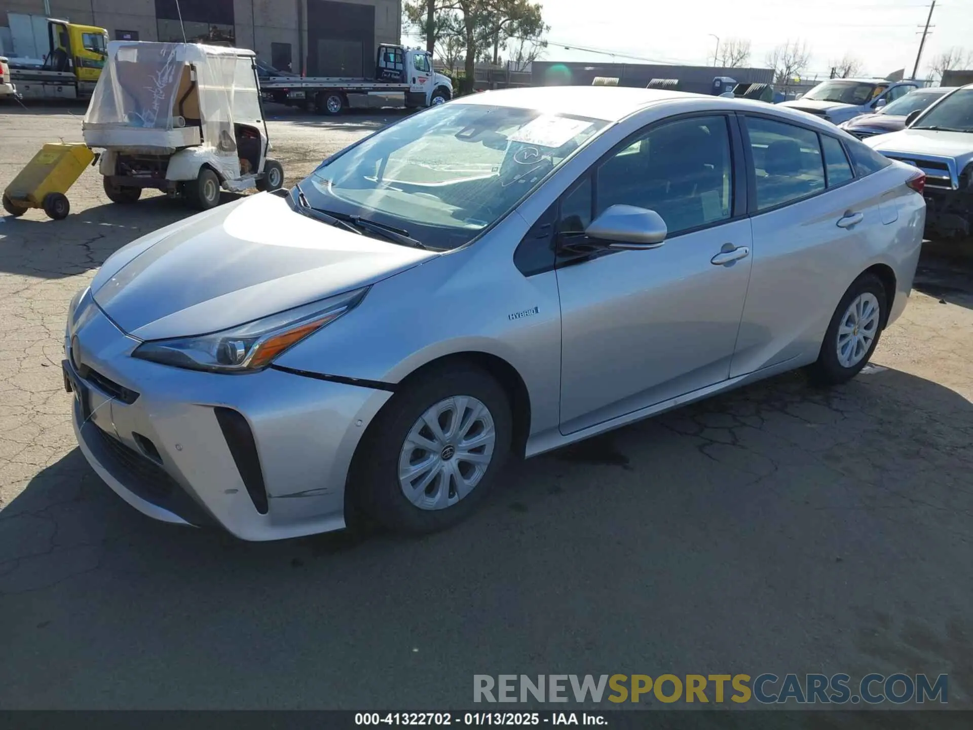 2 Photograph of a damaged car JTDKARFU3K3072929 TOYOTA PRIUS 2019