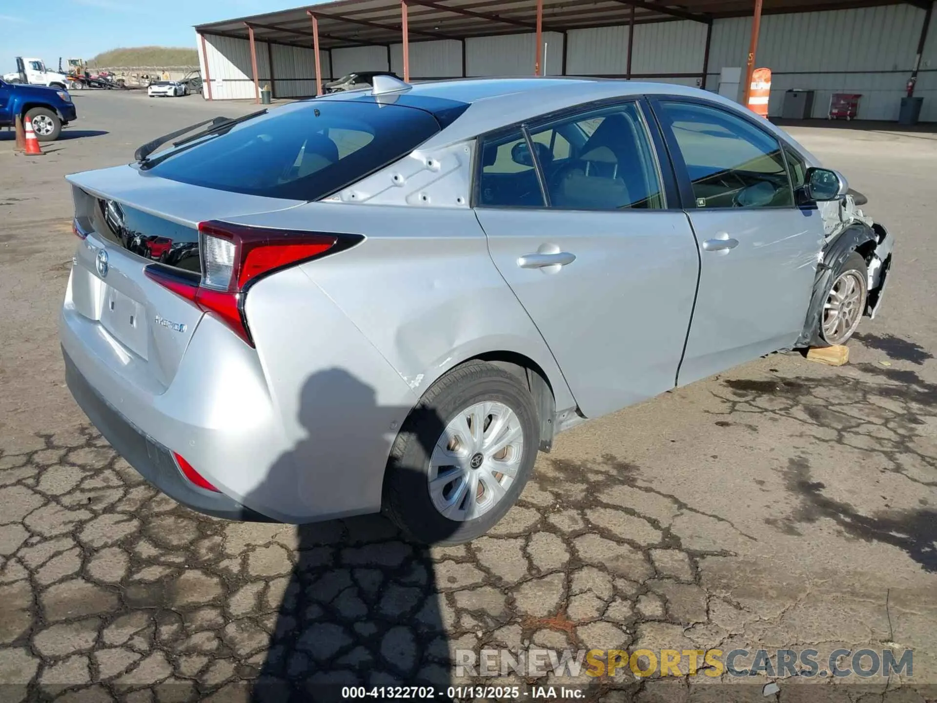 4 Photograph of a damaged car JTDKARFU3K3072929 TOYOTA PRIUS 2019