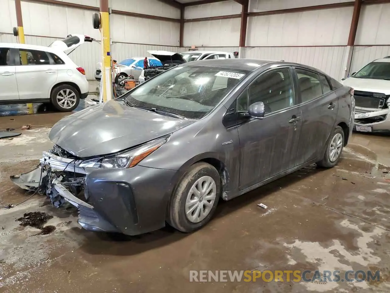 1 Photograph of a damaged car JTDKARFU3K3073515 TOYOTA PRIUS 2019