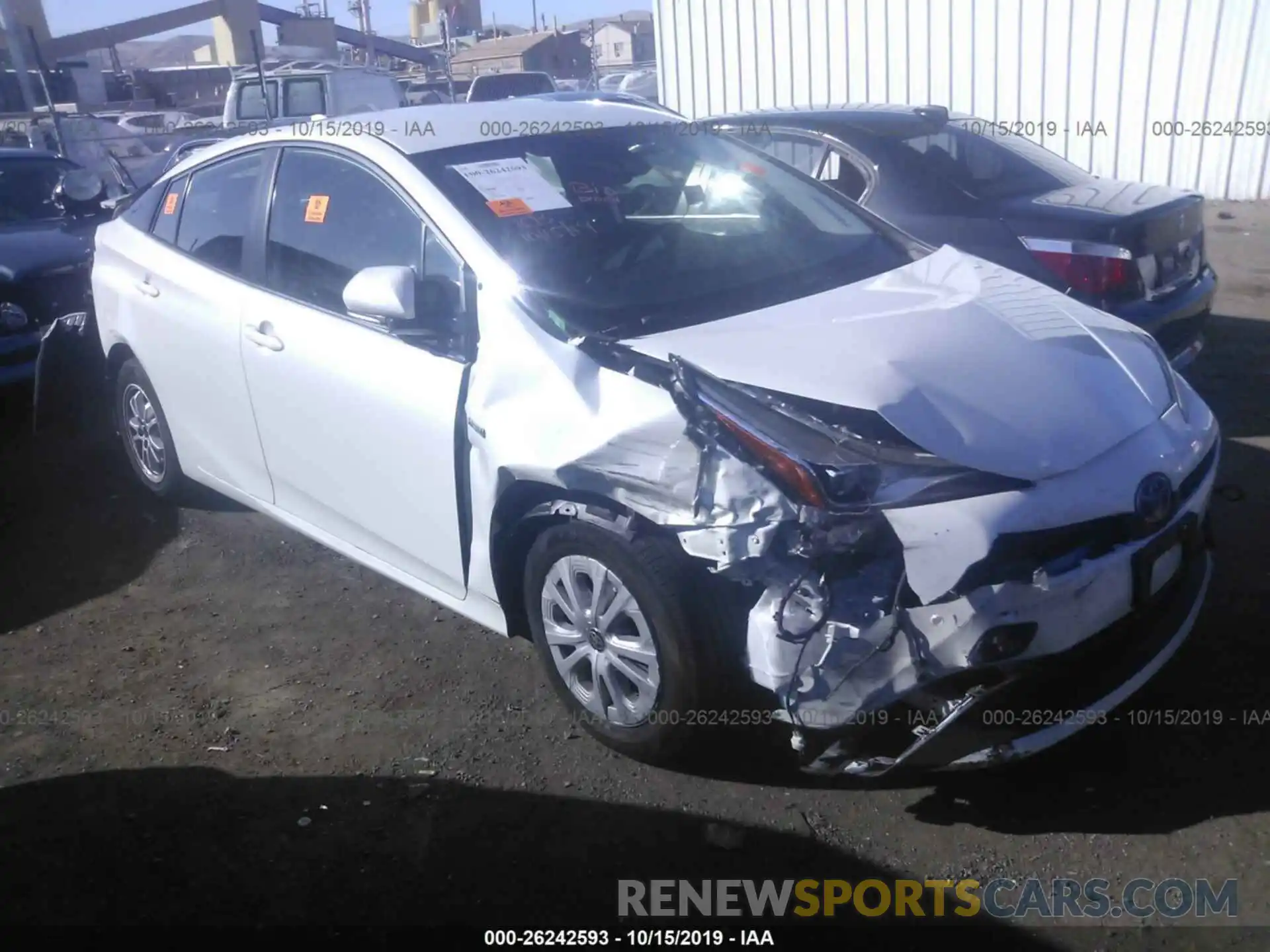 1 Photograph of a damaged car JTDKARFU3K3073577 TOYOTA PRIUS 2019