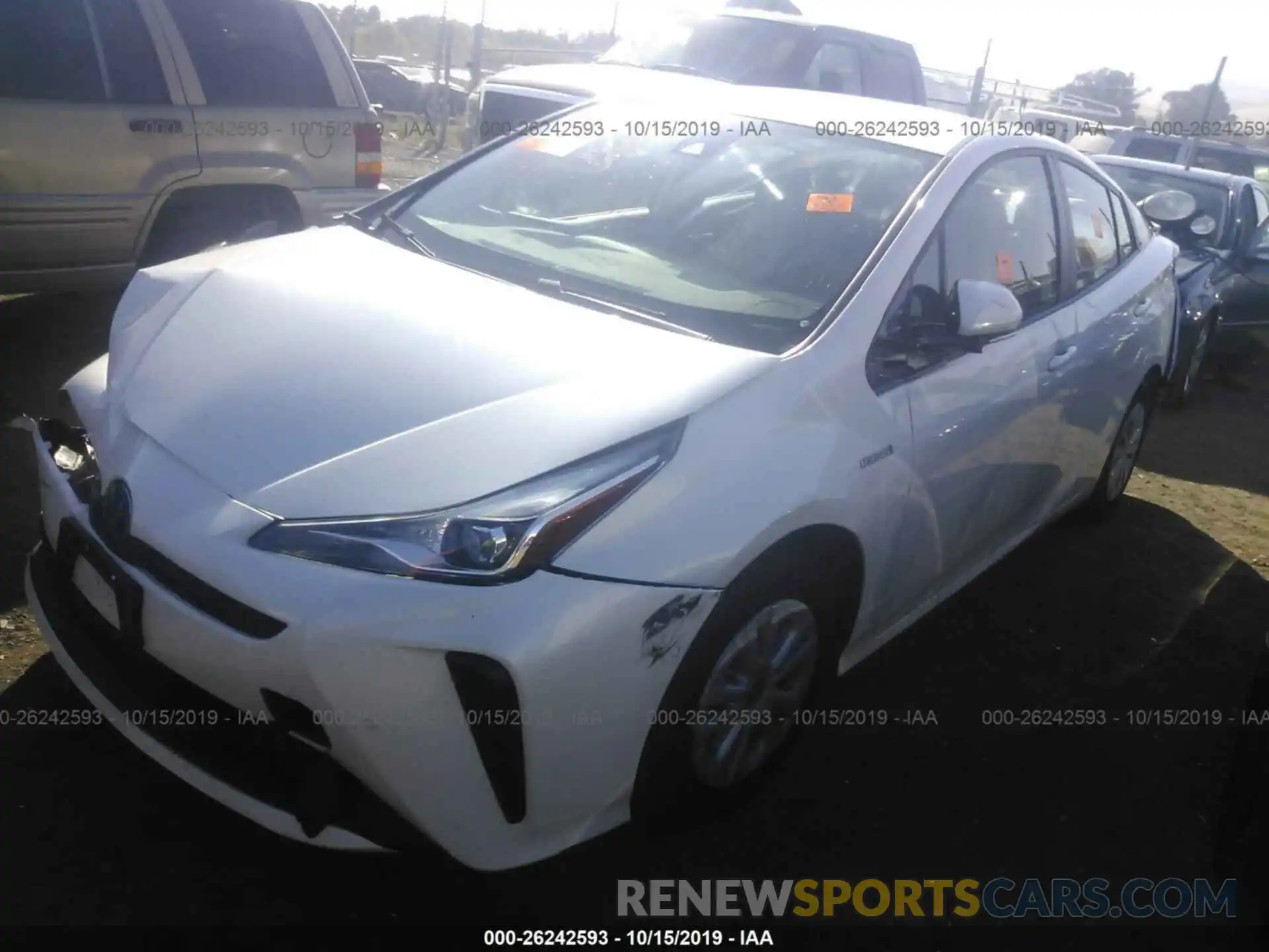 2 Photograph of a damaged car JTDKARFU3K3073577 TOYOTA PRIUS 2019