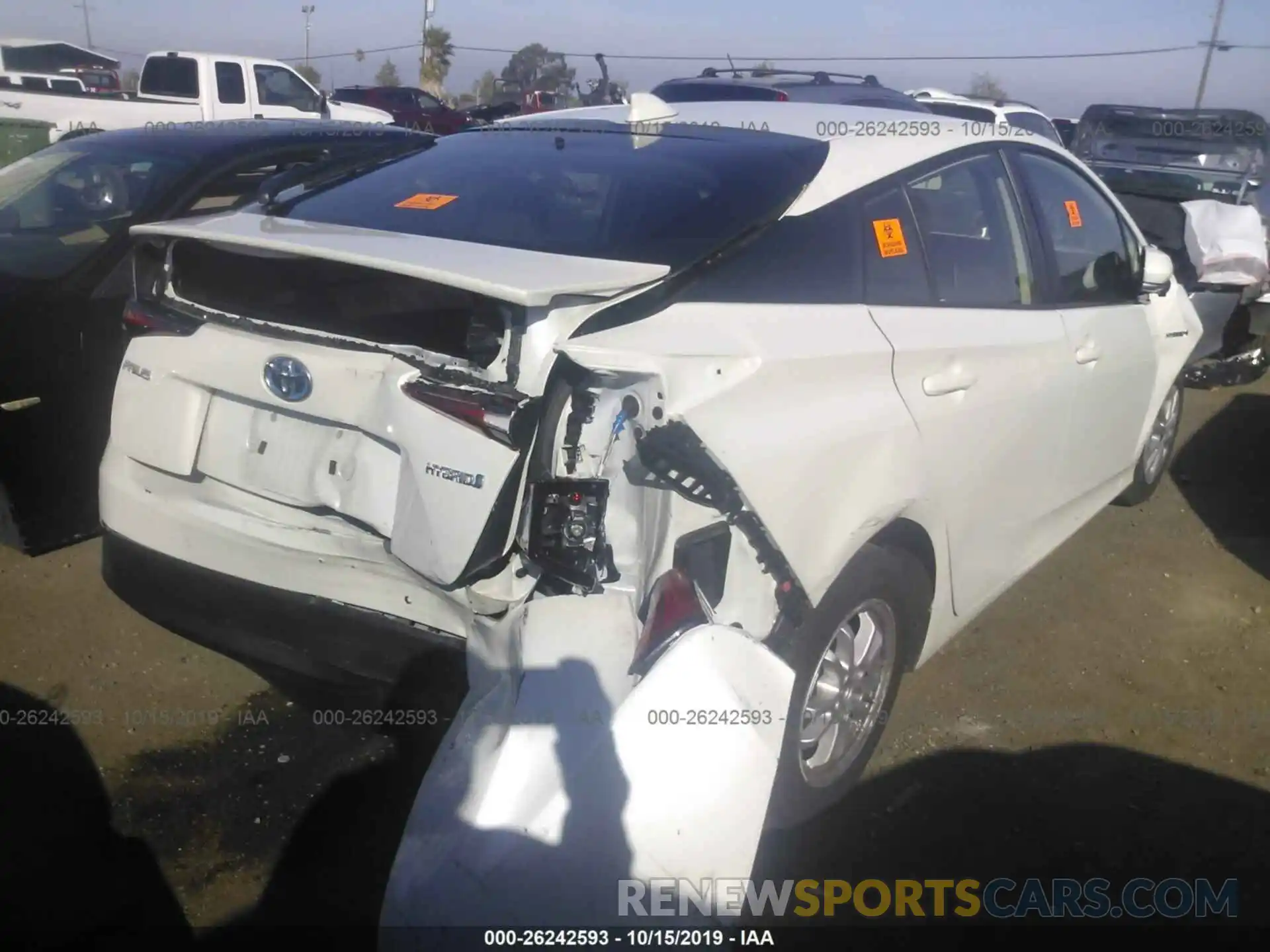 4 Photograph of a damaged car JTDKARFU3K3073577 TOYOTA PRIUS 2019