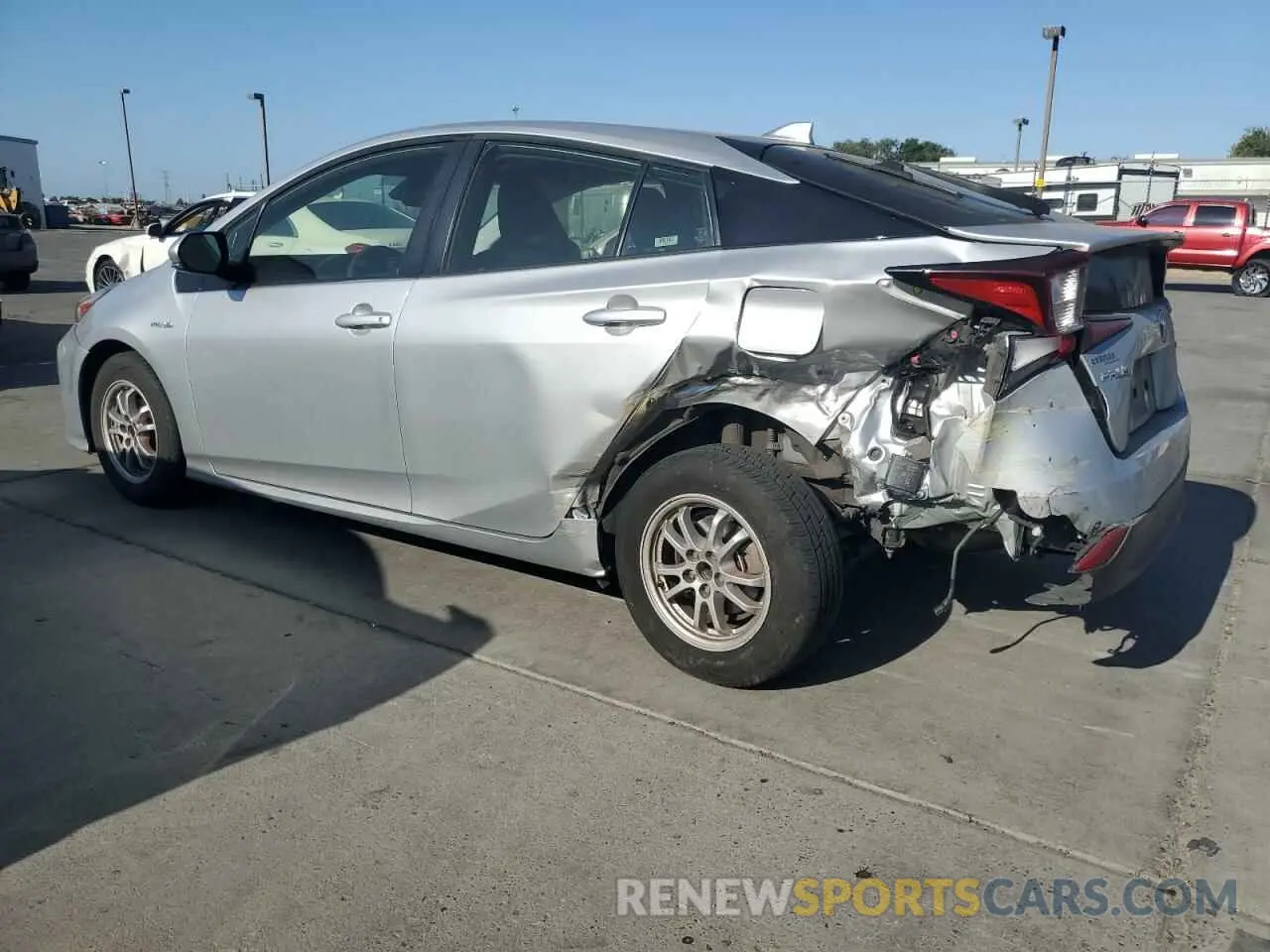 2 Photograph of a damaged car JTDKARFU3K3075619 TOYOTA PRIUS 2019