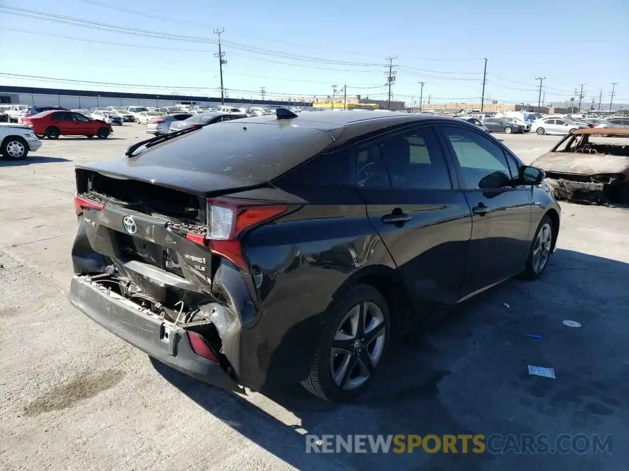 4 Photograph of a damaged car JTDKARFU3K3076298 TOYOTA PRIUS 2019