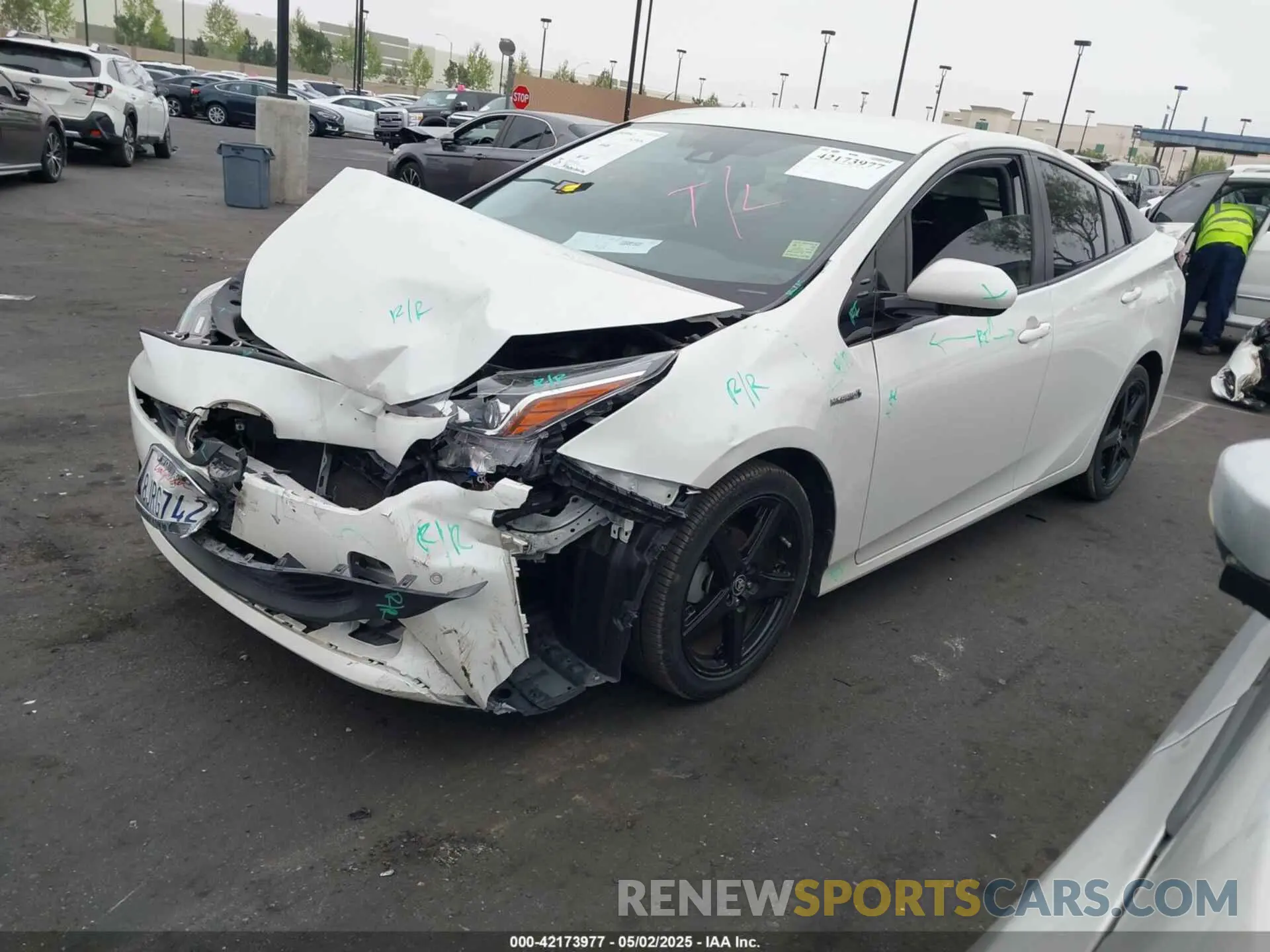 2 Photograph of a damaged car JTDKARFU3K3076849 TOYOTA PRIUS 2019