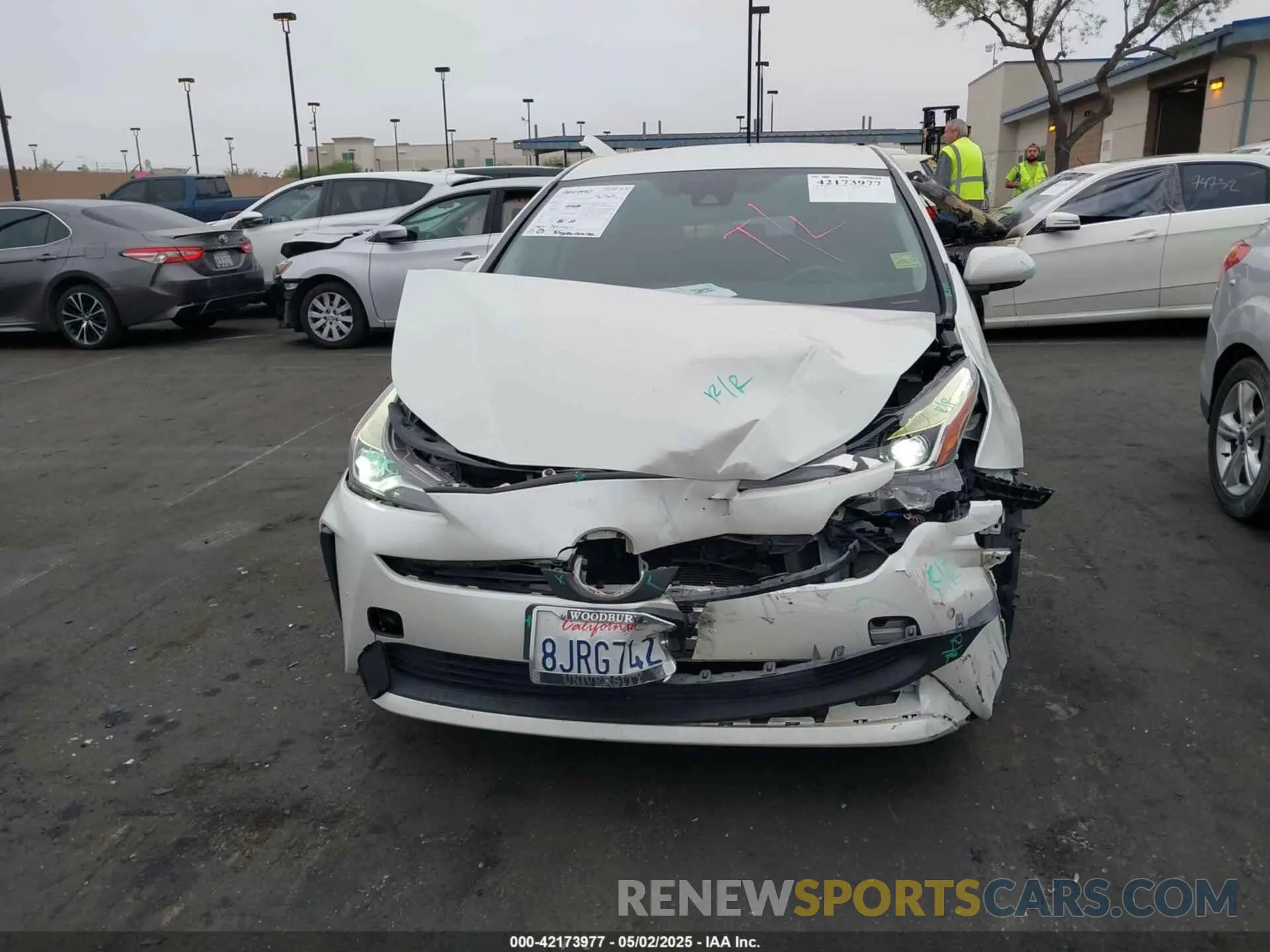 6 Photograph of a damaged car JTDKARFU3K3076849 TOYOTA PRIUS 2019