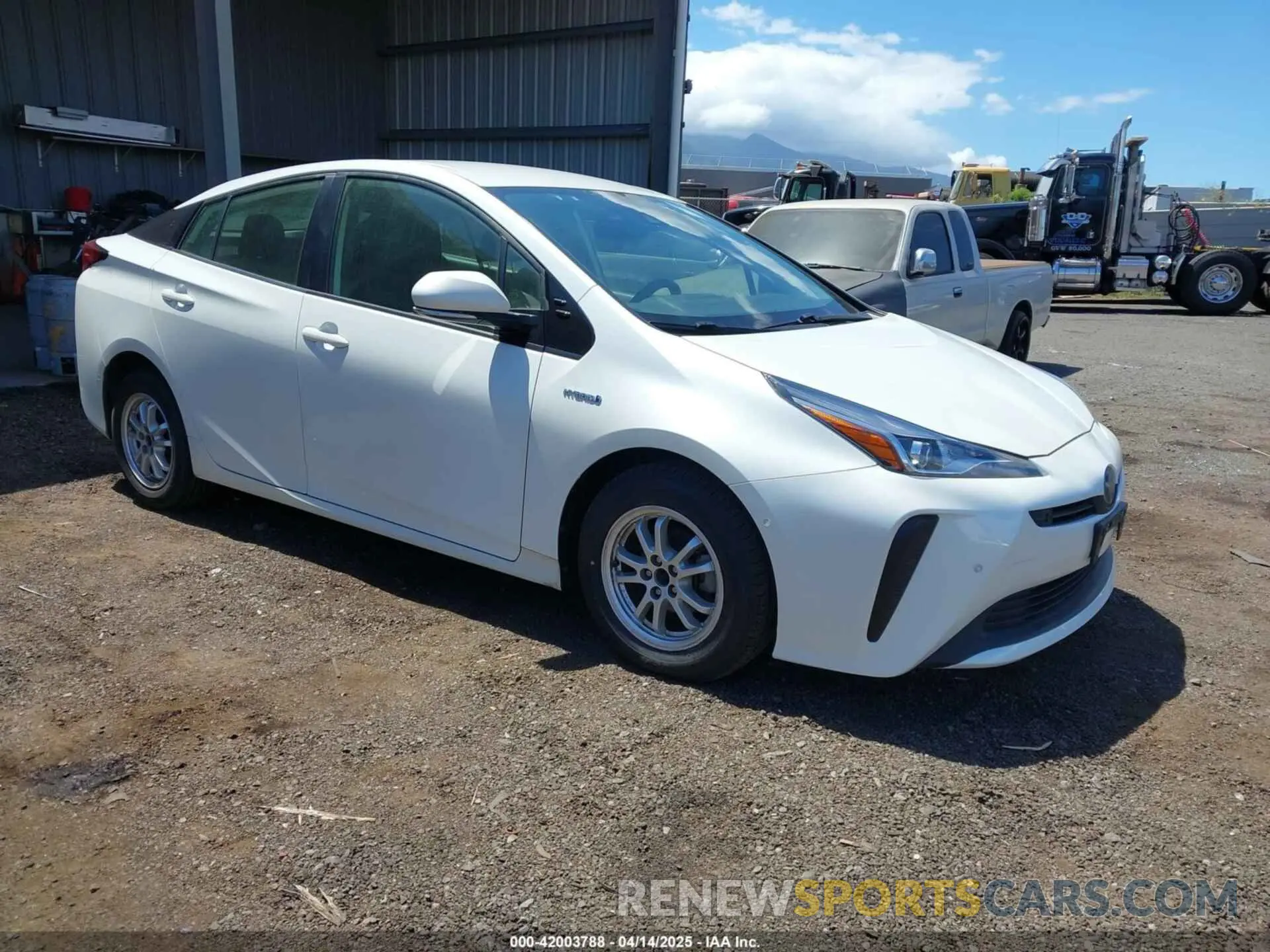 1 Photograph of a damaged car JTDKARFU3K3076981 TOYOTA PRIUS 2019