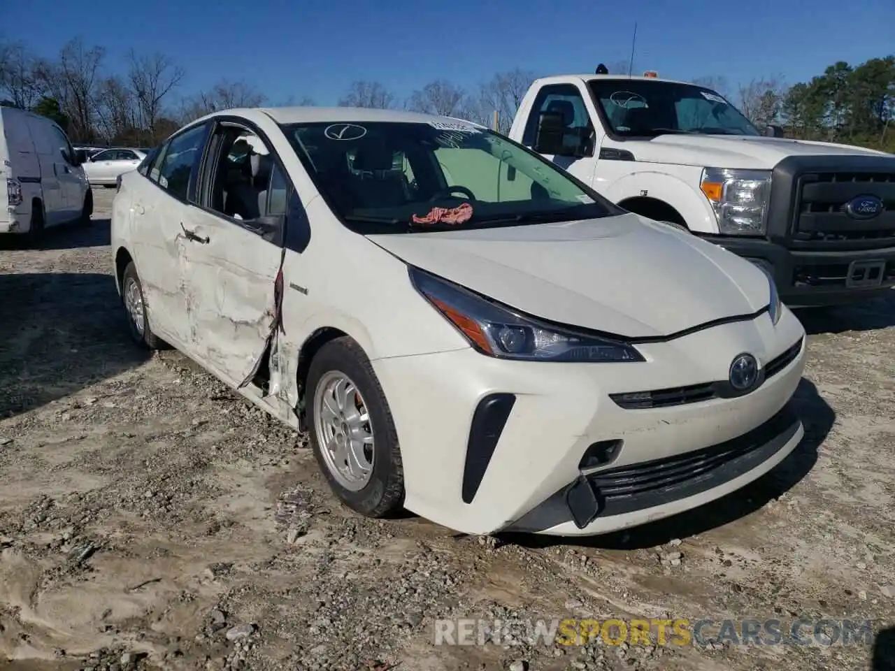 1 Photograph of a damaged car JTDKARFU3K3079119 TOYOTA PRIUS 2019