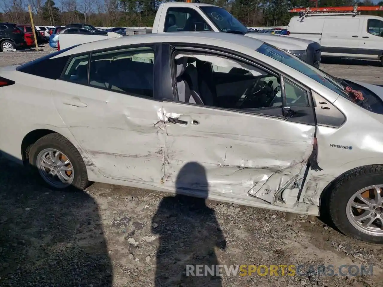 9 Photograph of a damaged car JTDKARFU3K3079119 TOYOTA PRIUS 2019