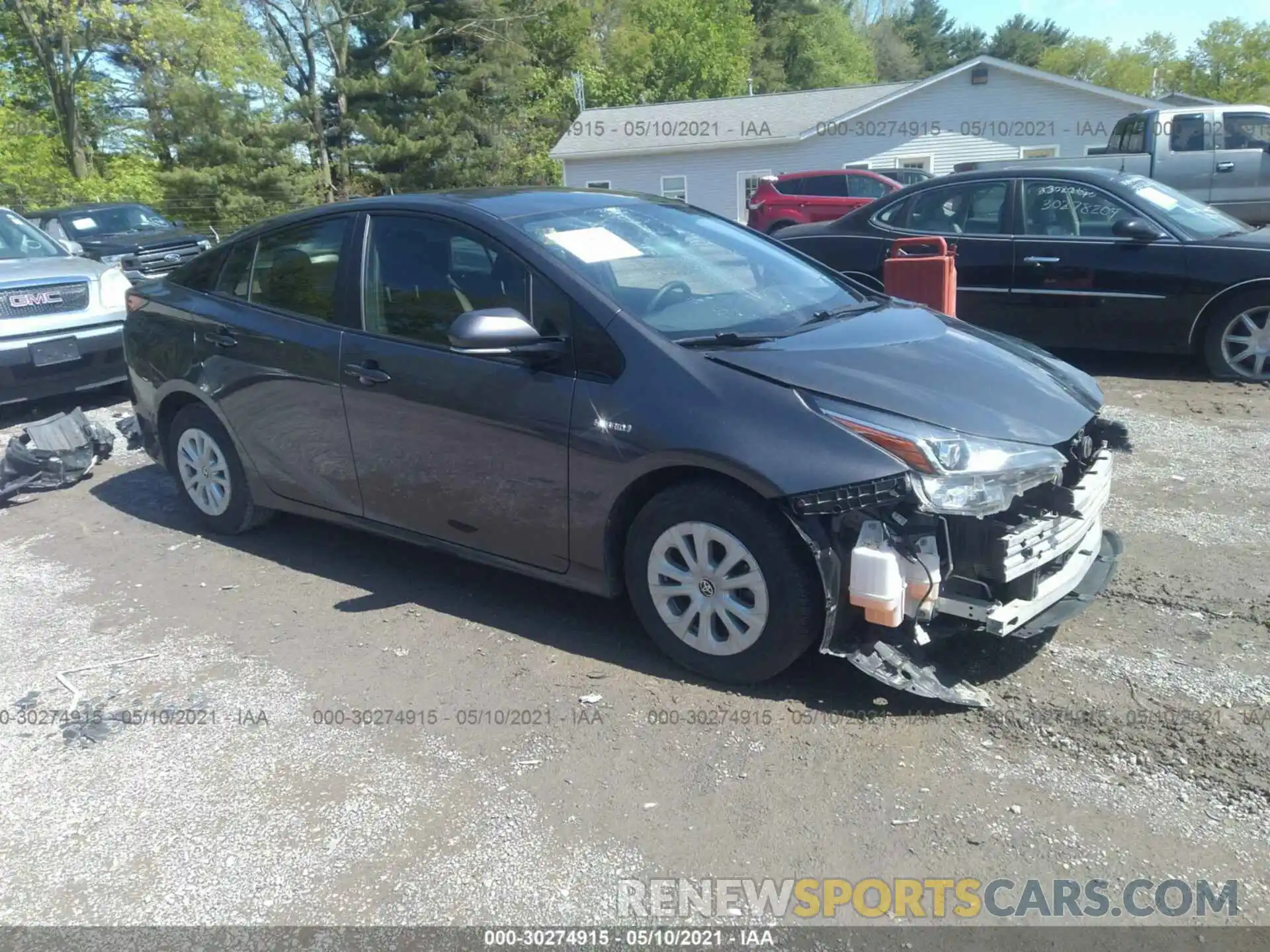 1 Photograph of a damaged car JTDKARFU3K3080089 TOYOTA PRIUS 2019