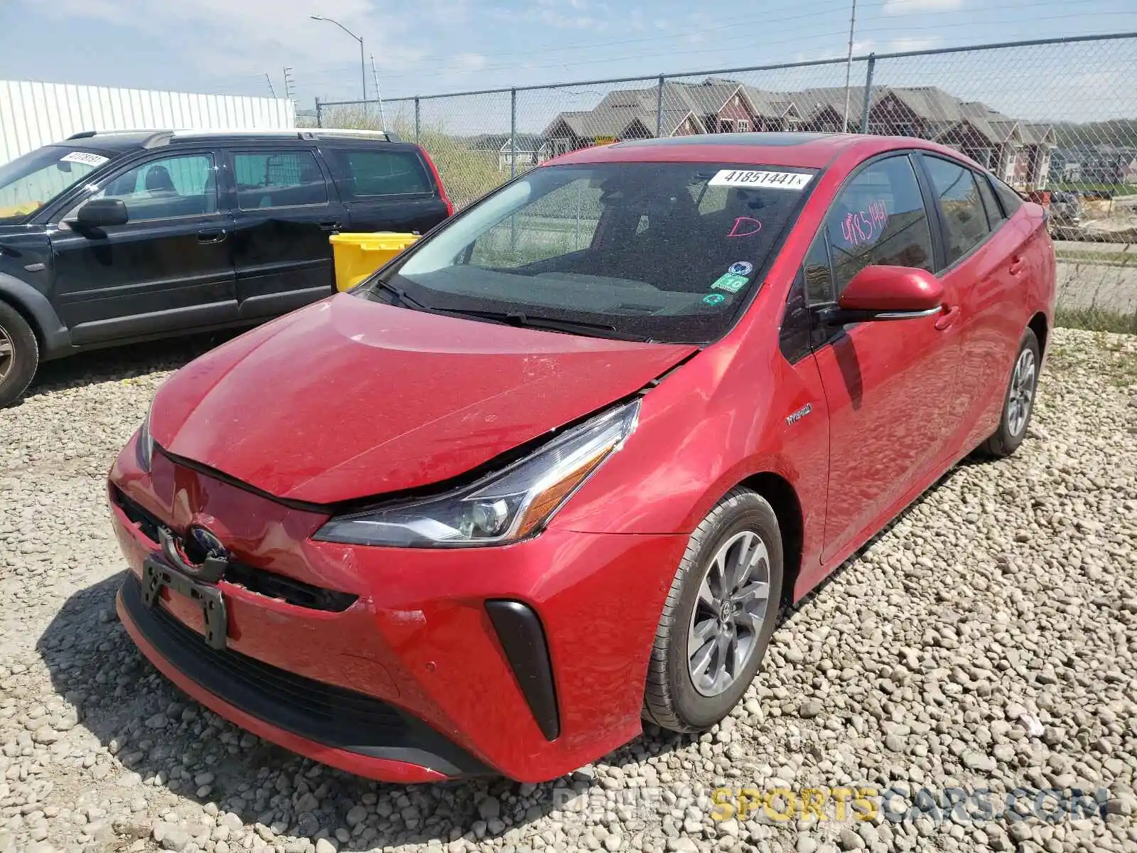 2 Photograph of a damaged car JTDKARFU3K3080576 TOYOTA PRIUS 2019