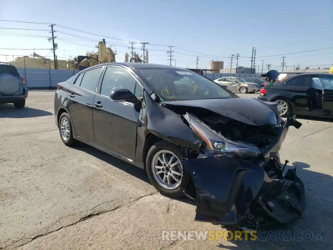 1 Photograph of a damaged car JTDKARFU3K3081890 TOYOTA PRIUS 2019