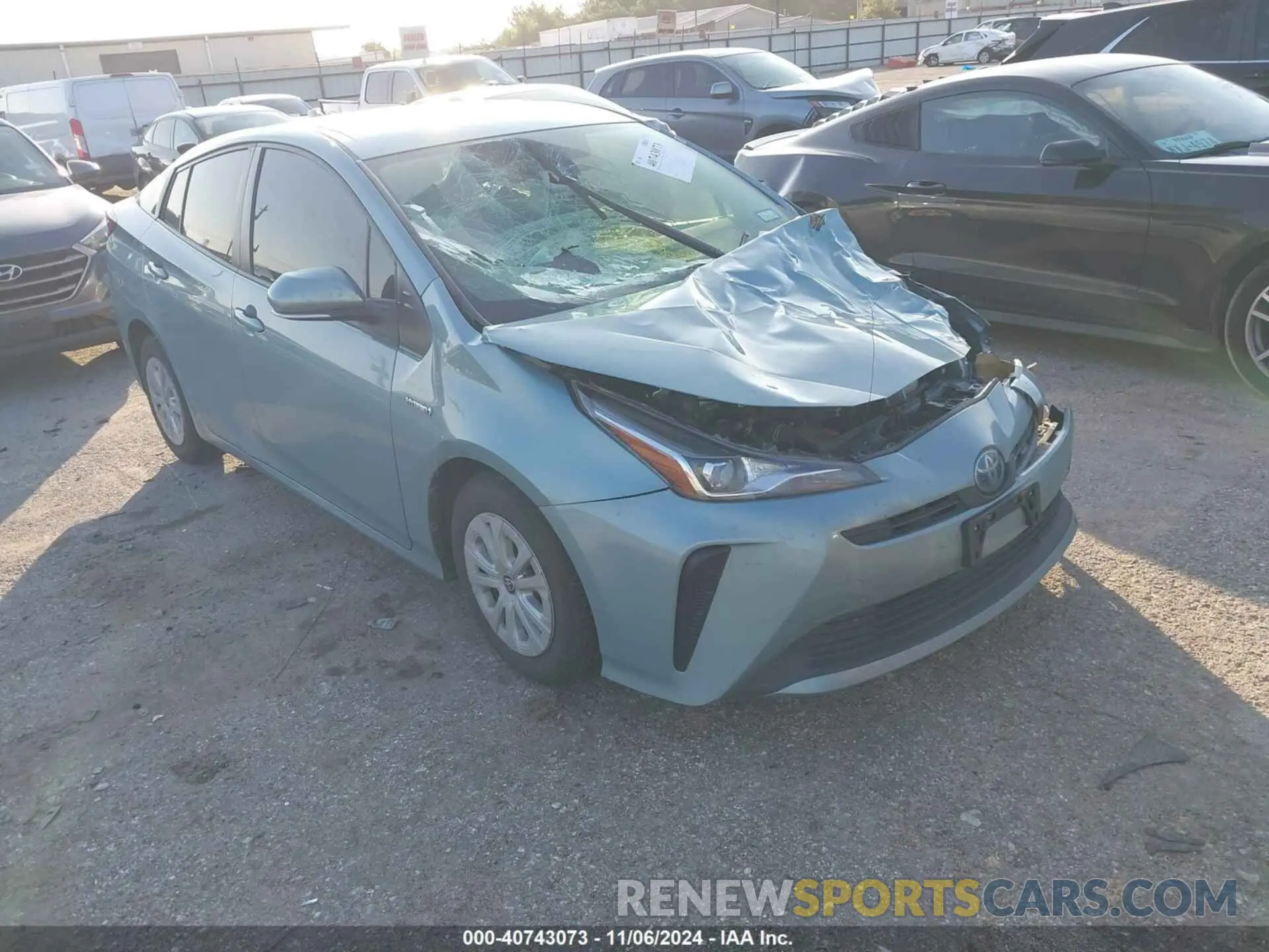 1 Photograph of a damaged car JTDKARFU3K3082148 TOYOTA PRIUS 2019