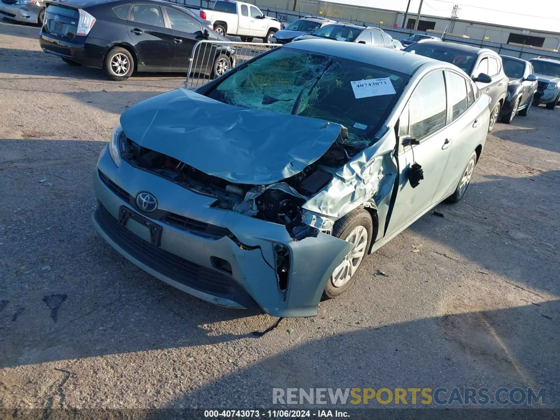 2 Photograph of a damaged car JTDKARFU3K3082148 TOYOTA PRIUS 2019