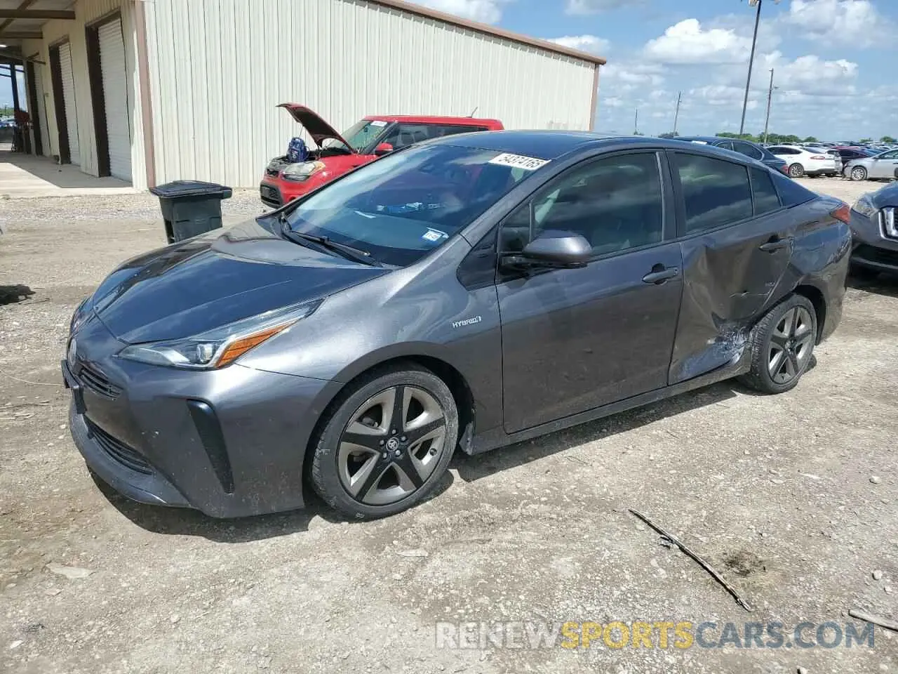 1 Photograph of a damaged car JTDKARFU3K3083235 TOYOTA PRIUS 2019