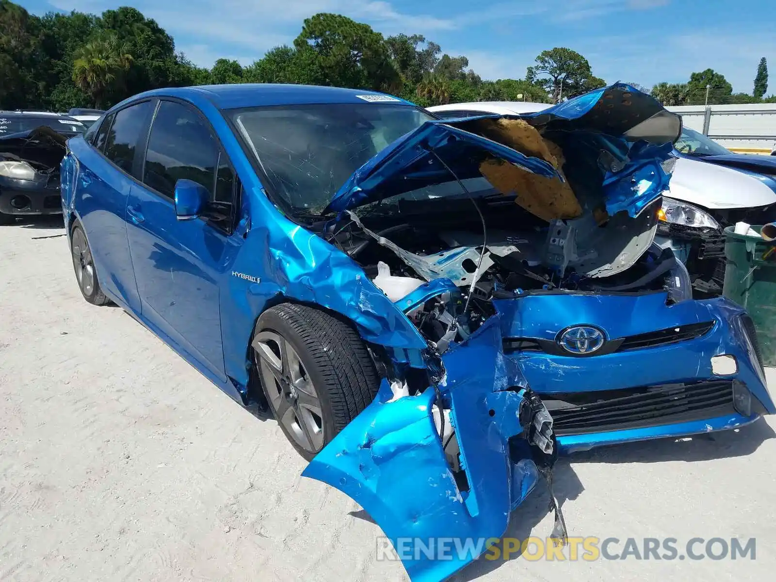 1 Photograph of a damaged car JTDKARFU3K3083459 TOYOTA PRIUS 2019