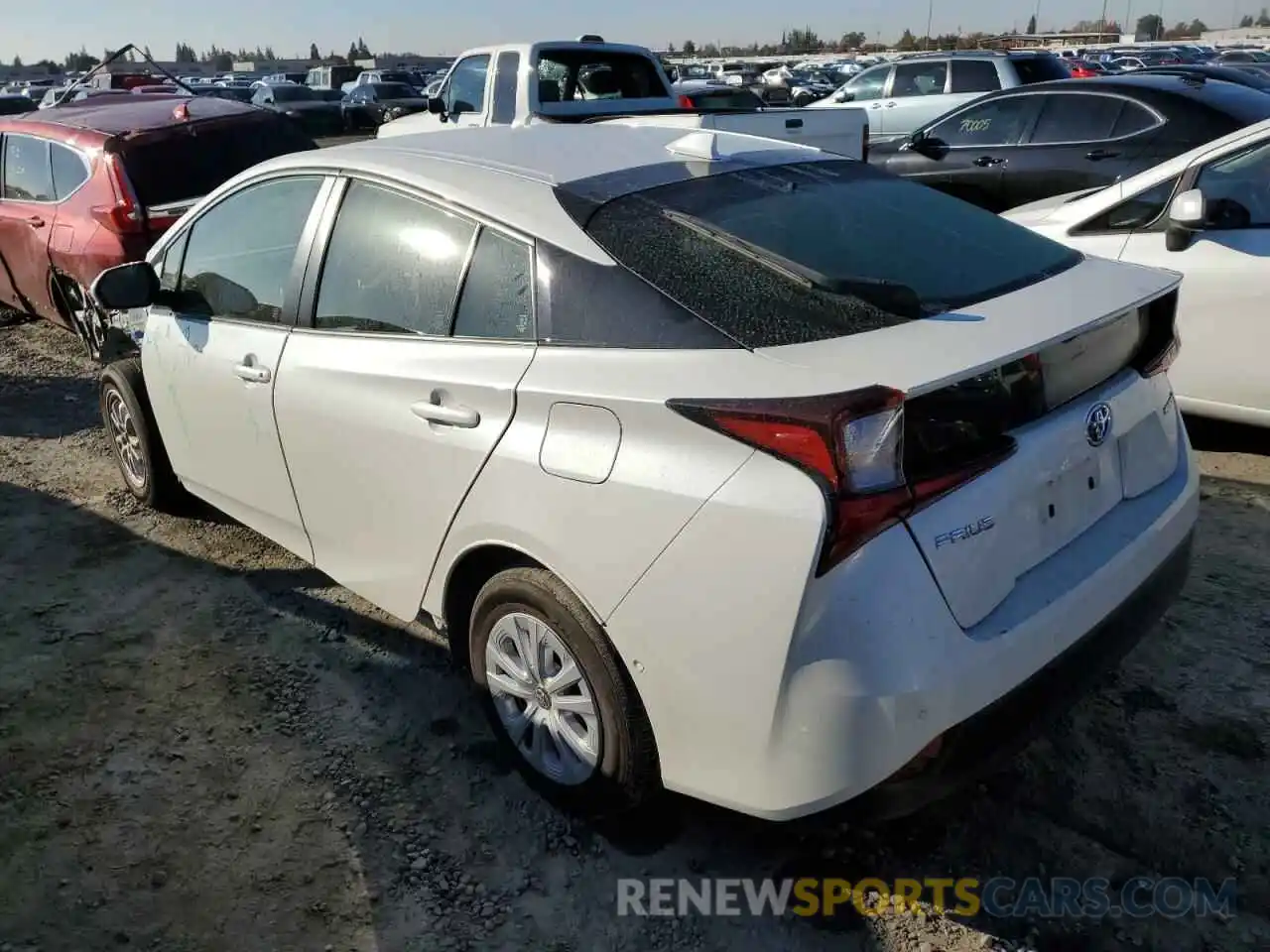 2 Photograph of a damaged car JTDKARFU3K3084692 TOYOTA PRIUS 2019