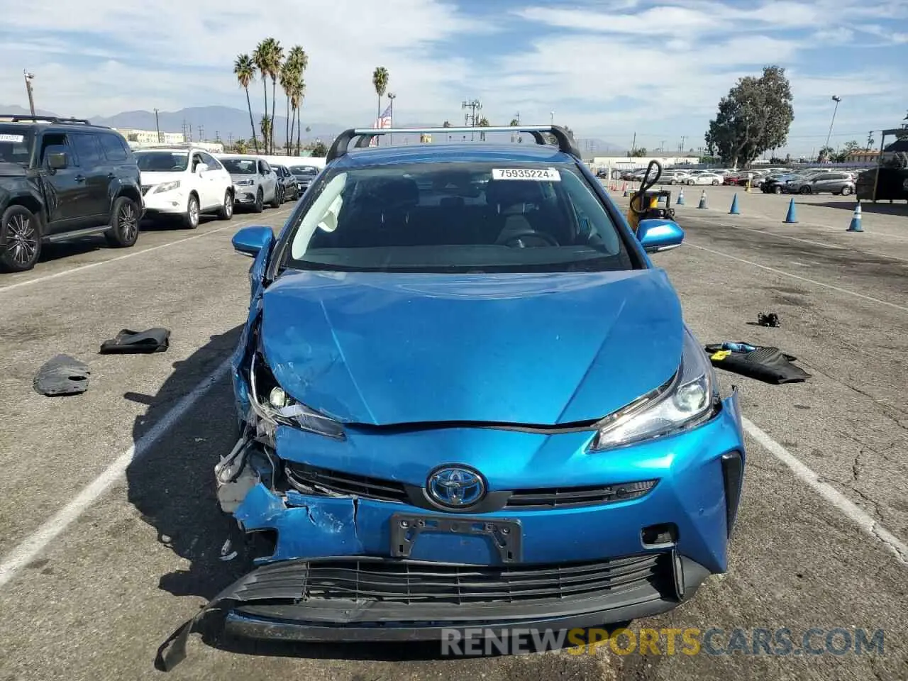 5 Photograph of a damaged car JTDKARFU3K3088497 TOYOTA PRIUS 2019