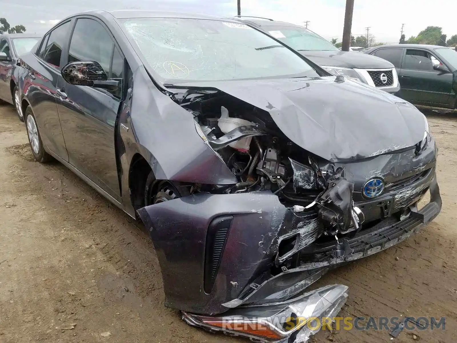 1 Photograph of a damaged car JTDKARFU3K3090198 TOYOTA PRIUS 2019