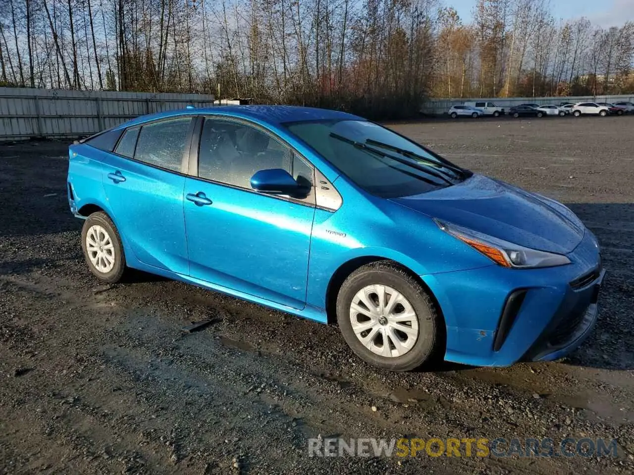 4 Photograph of a damaged car JTDKARFU3K3091335 TOYOTA PRIUS 2019
