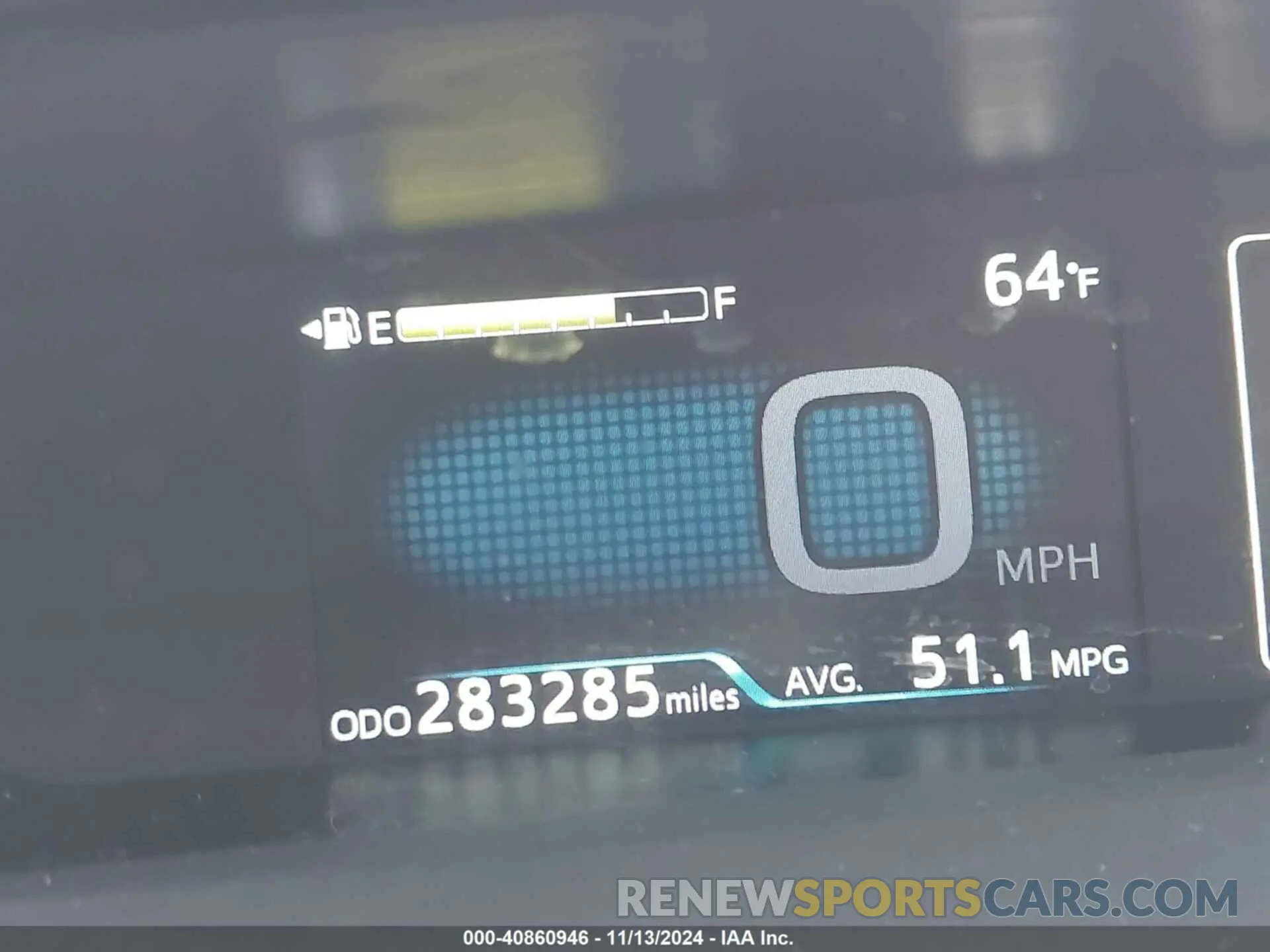 16 Photograph of a damaged car JTDKARFU3K3092081 TOYOTA PRIUS 2019