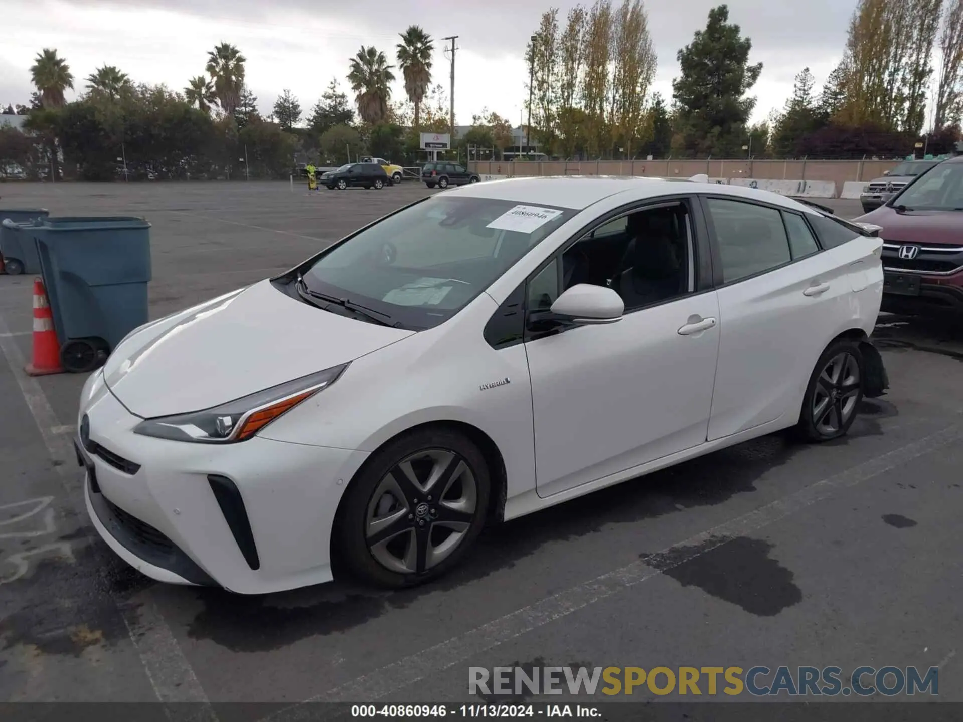 2 Photograph of a damaged car JTDKARFU3K3092081 TOYOTA PRIUS 2019