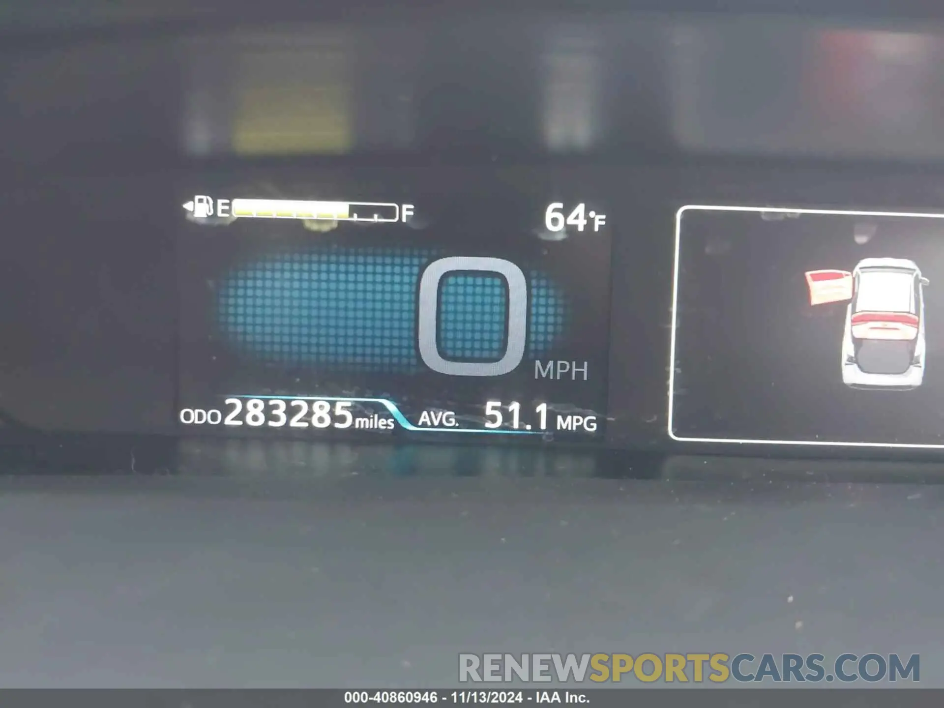 7 Photograph of a damaged car JTDKARFU3K3092081 TOYOTA PRIUS 2019