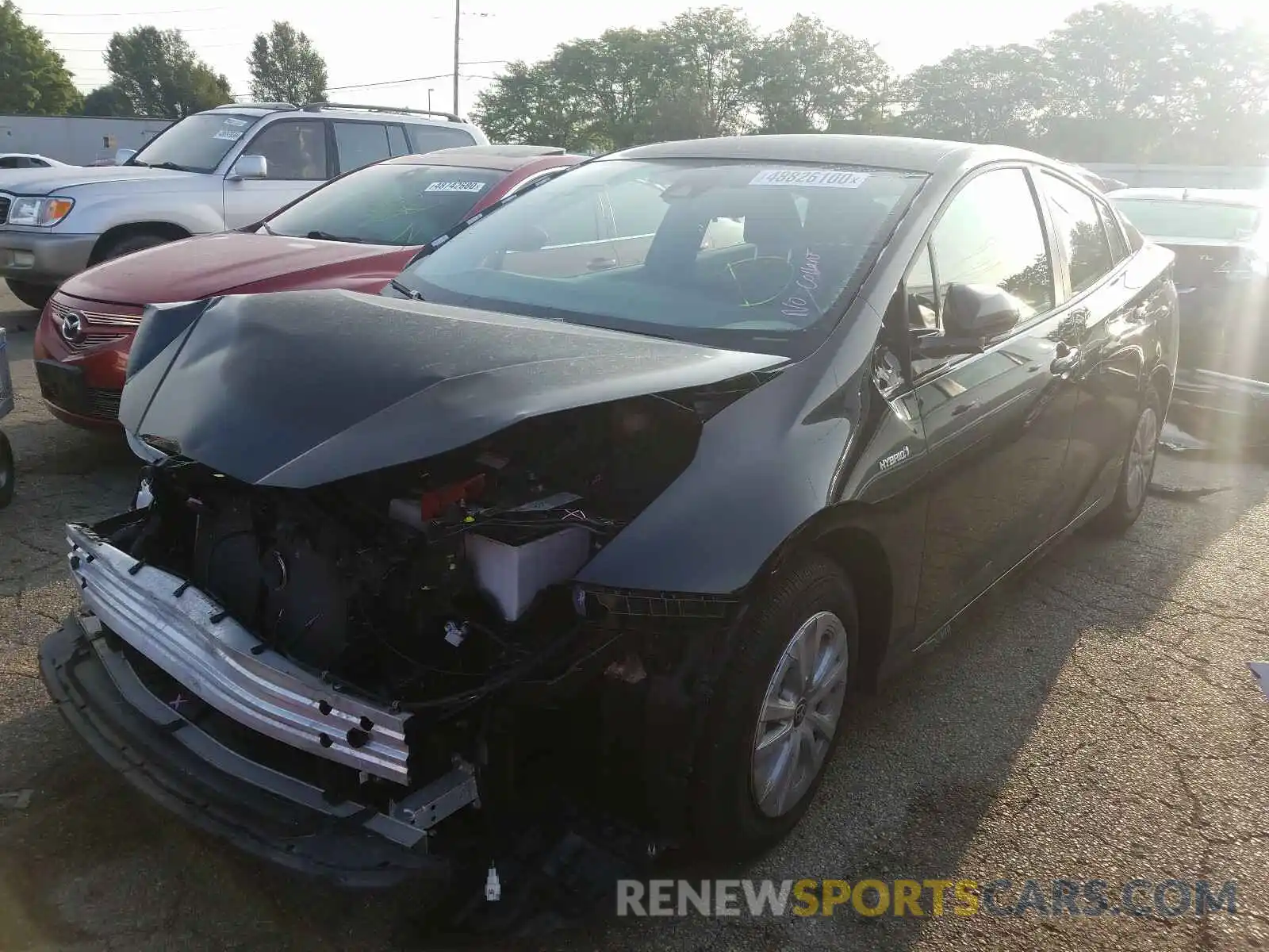 2 Photograph of a damaged car JTDKARFU3K3092775 TOYOTA PRIUS 2019